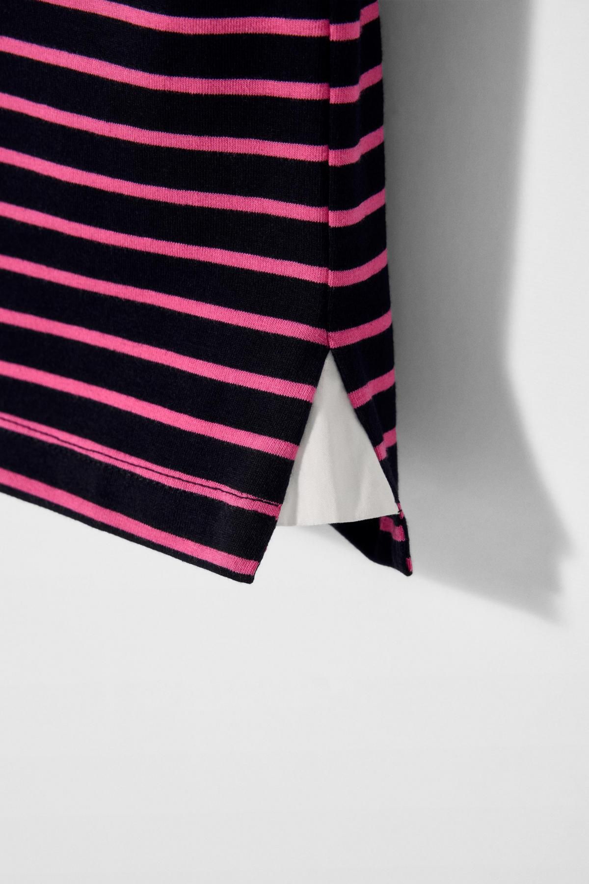 자라 스트라이프 슬림핏 테크니컬 반팔 폴로셔츠 0722/306 STRIPED - 상세 이미지 4
