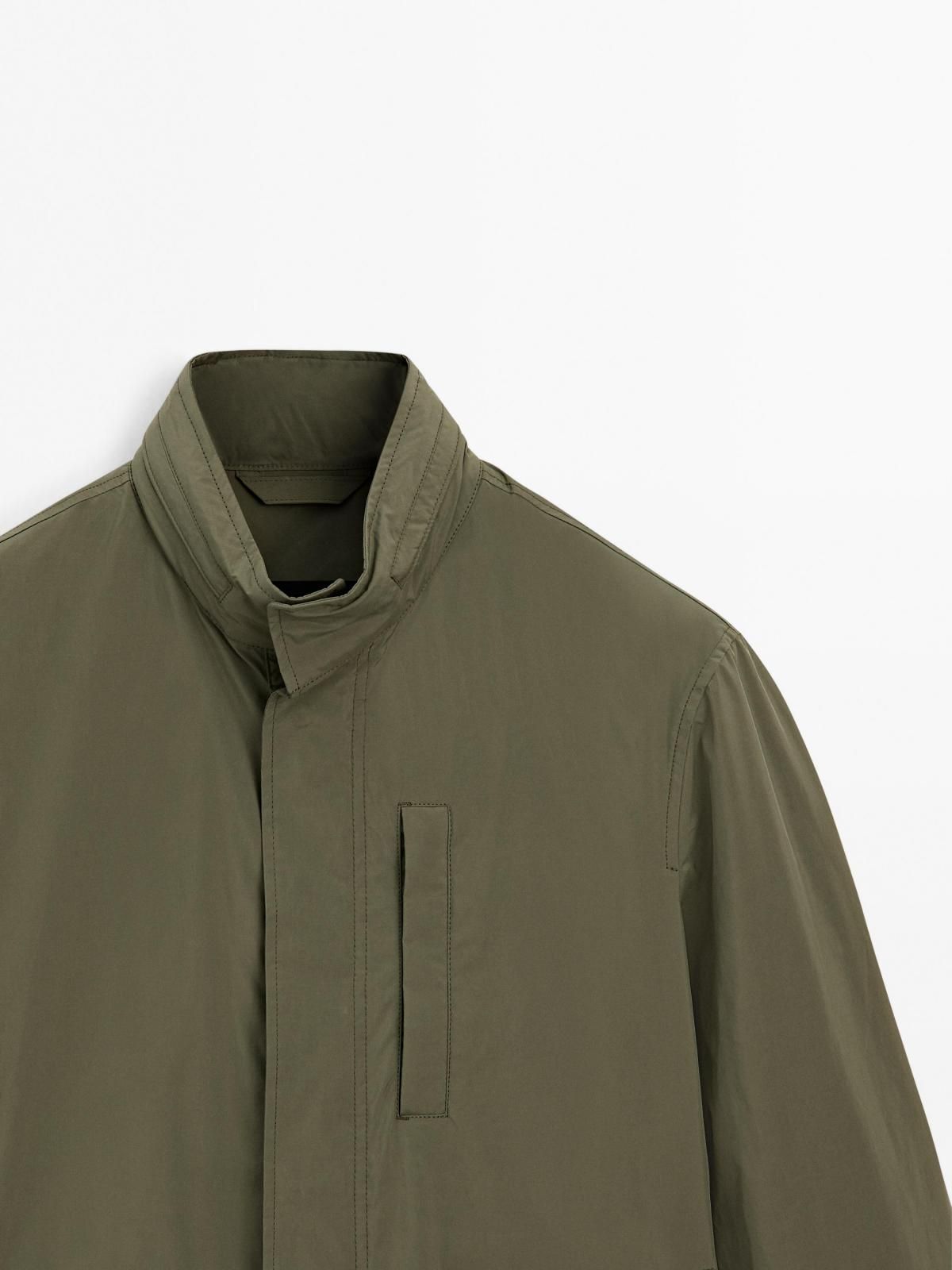 마시모두띠 테크니컬 패브릭 올리브 지퍼 자켓 3100/401 KHAKI - 상세 이미지 5