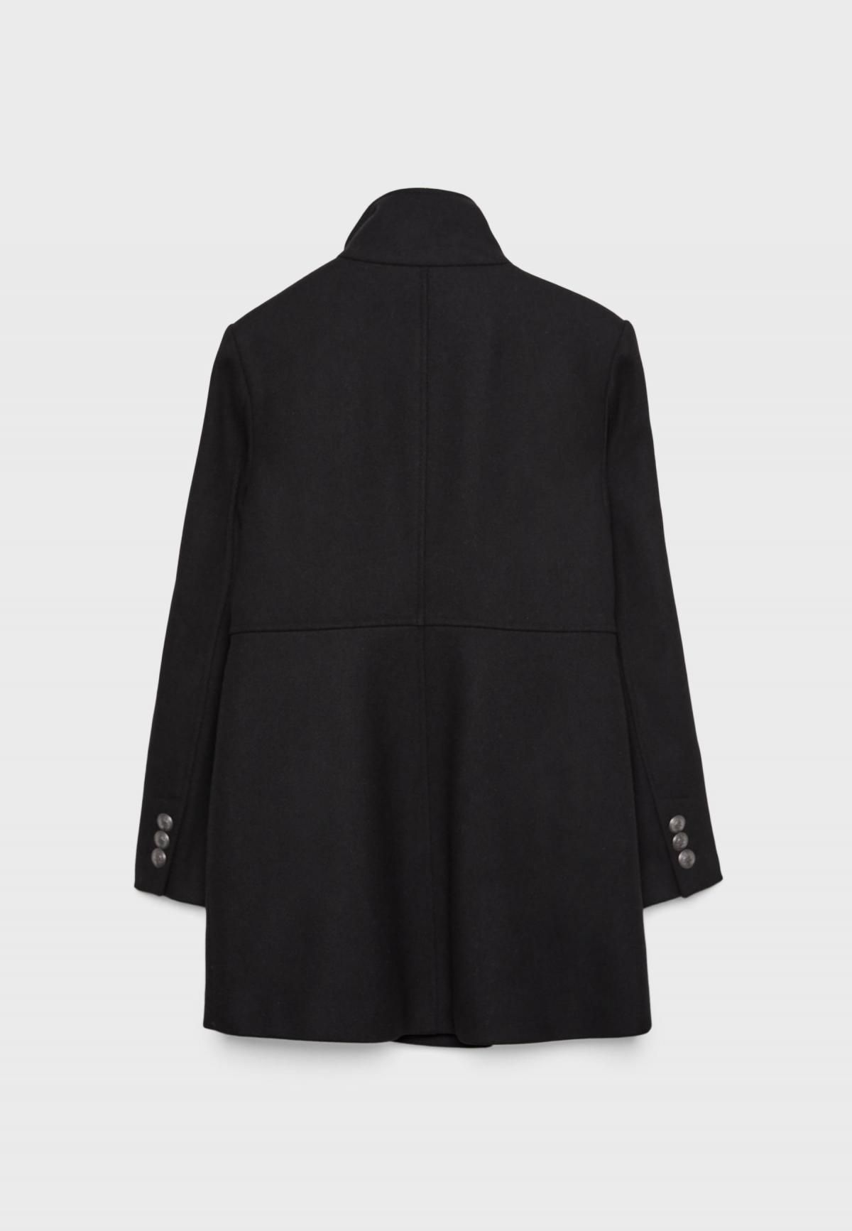 스트라디바리우스 클래식 더블브레스트 울블렌드 숏코트 5871/639 BLACK - 상세 이미지 2