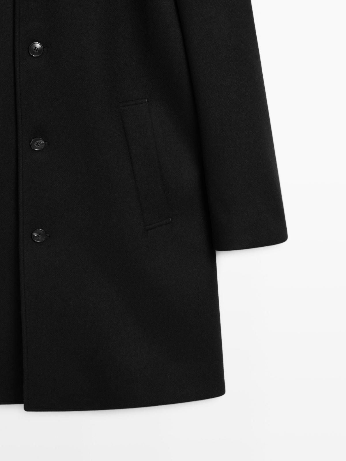마시모두띠 클래식 울블렌드 블랙 미디 싱글코트 2895/373 BLACK - 상세 이미지 4