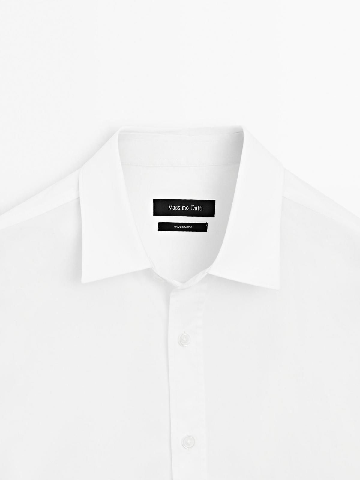 마시모두띠 클래식 레귤러핏 코튼 포플린 긴팔 셔츠 1736/277 WHITE - 상세 이미지 4
