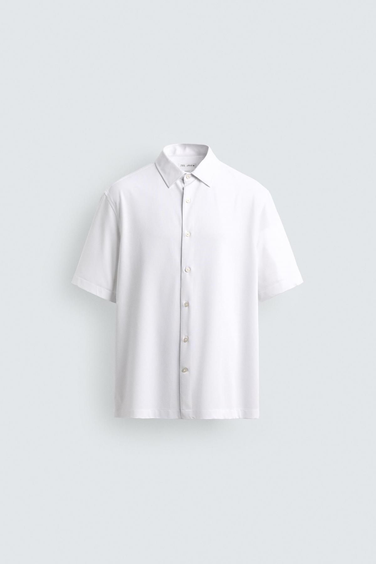 자라 소프트 레귤러핏 반팔 셔츠 5652/144 WHITE - 메인 이미지