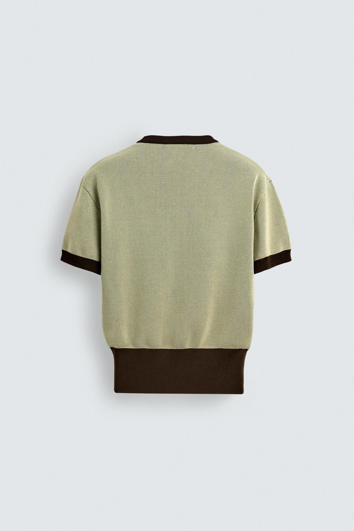 자라 미키마우스 크롭 니트 반팔 티셔츠 X 해리 램버트 디즈니 5755/380 YELLOW 이미지 8