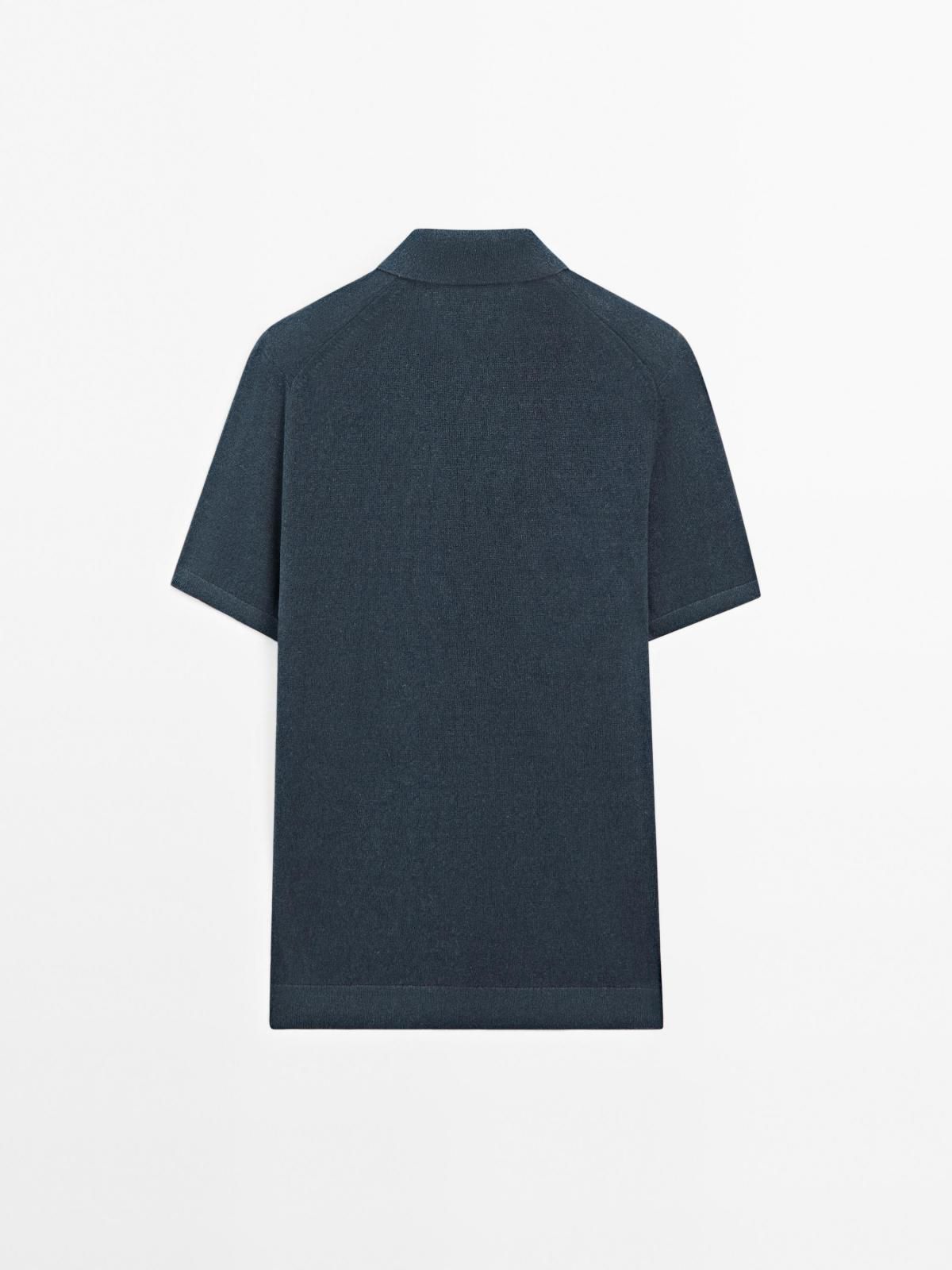 마시모두띠 리넨블렌드 쿨링 니트 반팔 폴로셔츠 0965/376 NAVY BLUE - 상세 이미지 3