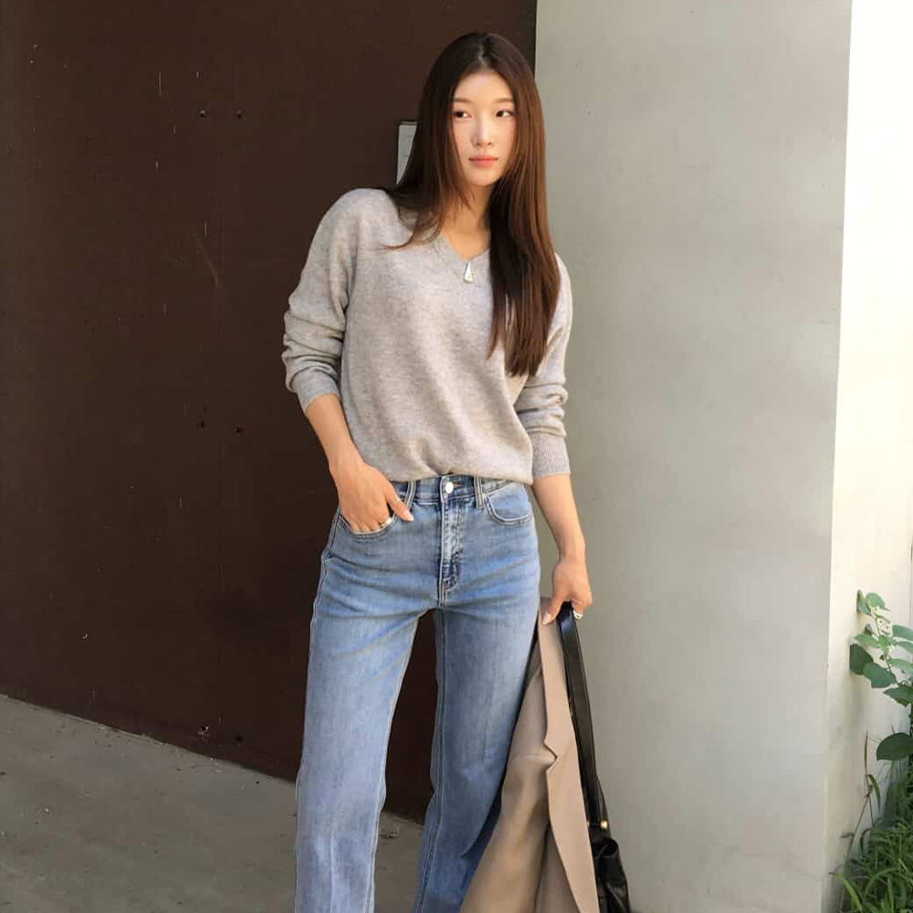 25FW 봉봉 캐시미어100% 브이넥 풀오버 - 상세 이미지 2