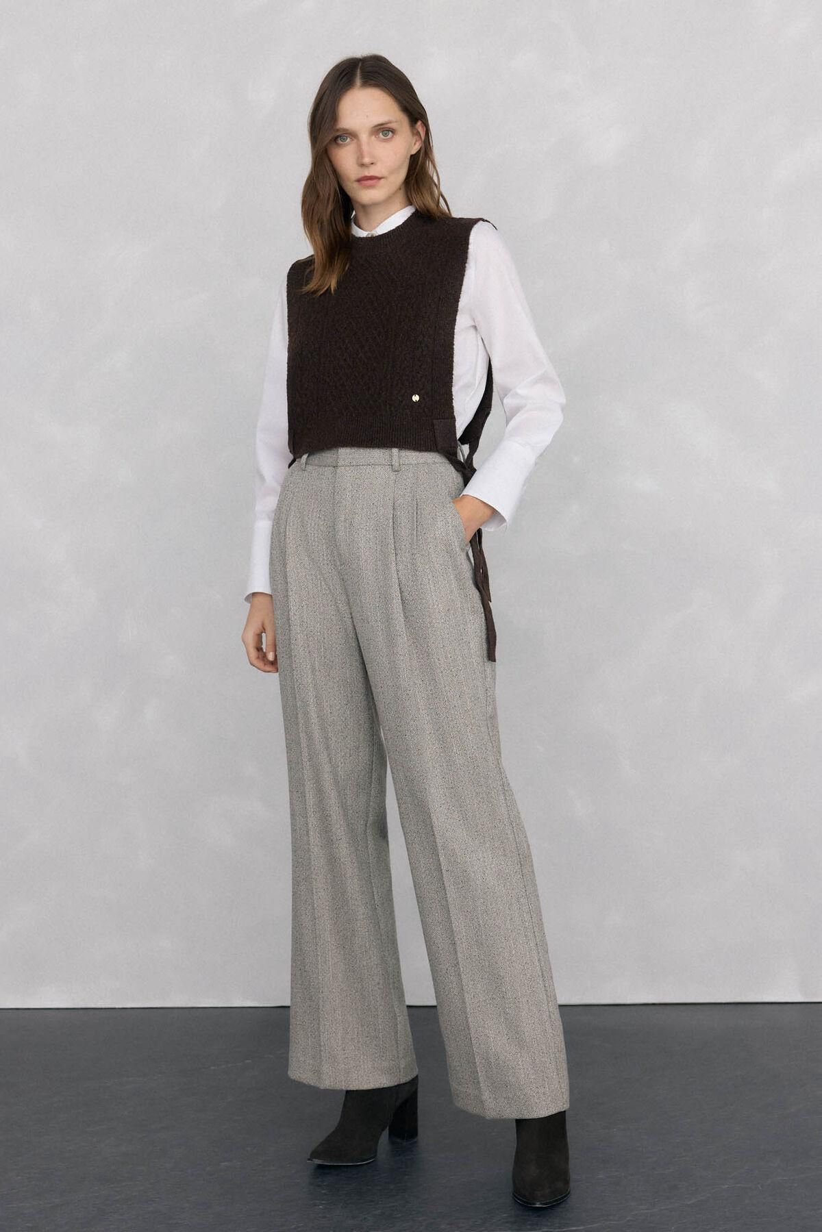 페드로 델 이에로 클래식 니트 라운드넥 베스트 4962459 MARRON - 상세 이미지 2
