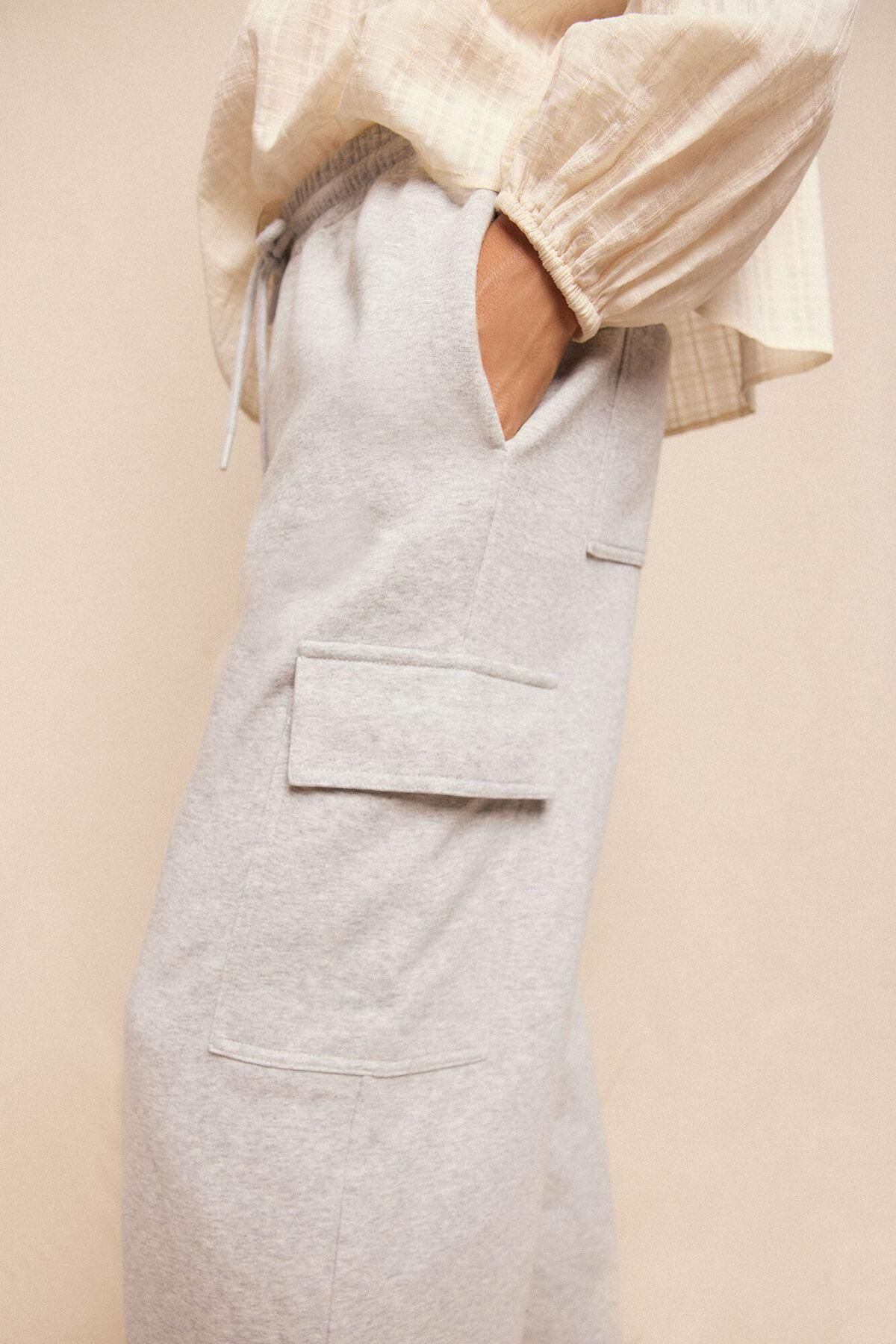 슬로우러브 테크니컬 와이드핏 카고 조거 팬츠 3722139 GRIS - 상세 이미지 4