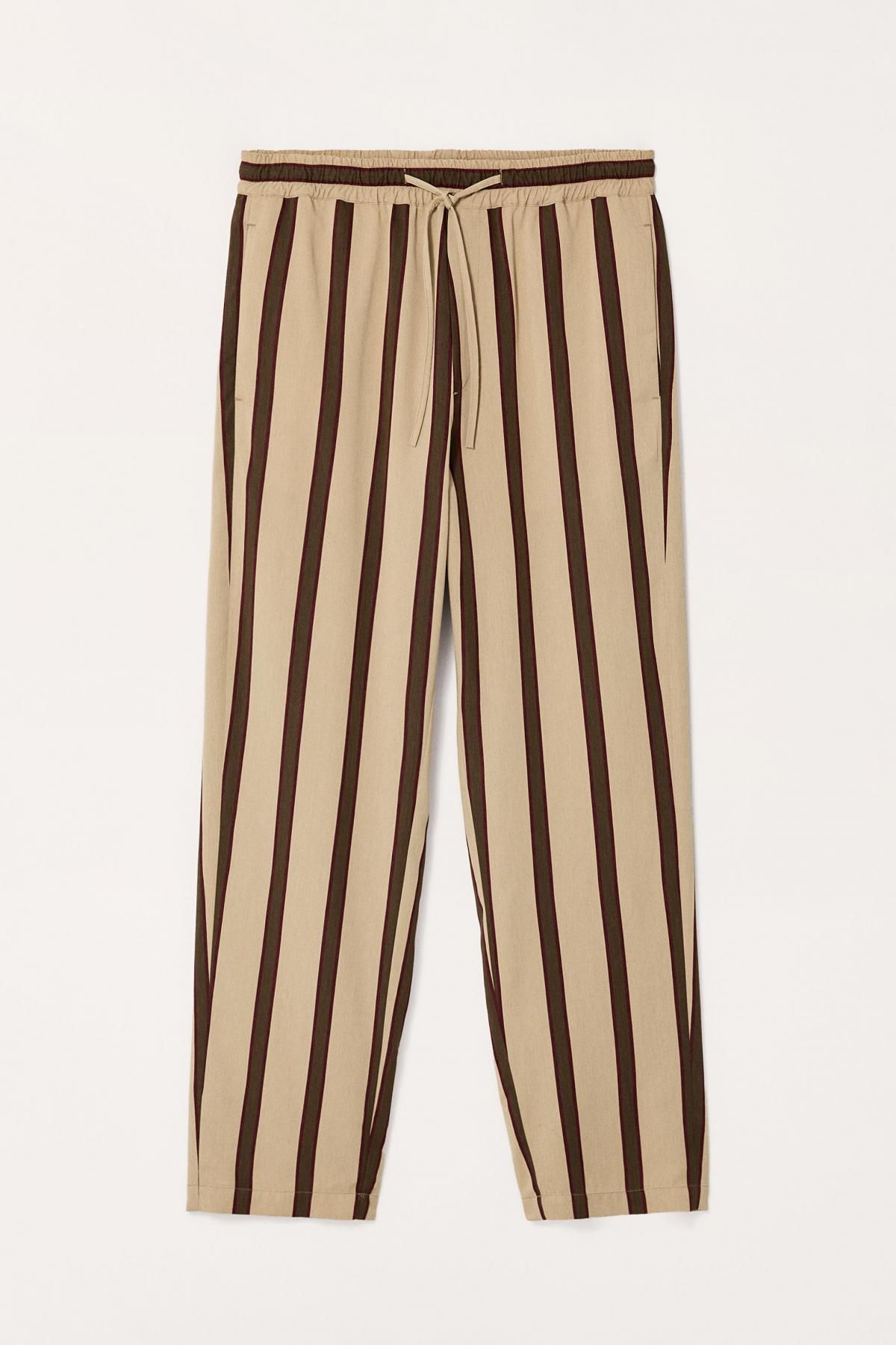 자라 스트라이프 릴렉스핏 슬랙스 팬츠 5612/024 BROWN / TAUPE - 상세 이미지 5