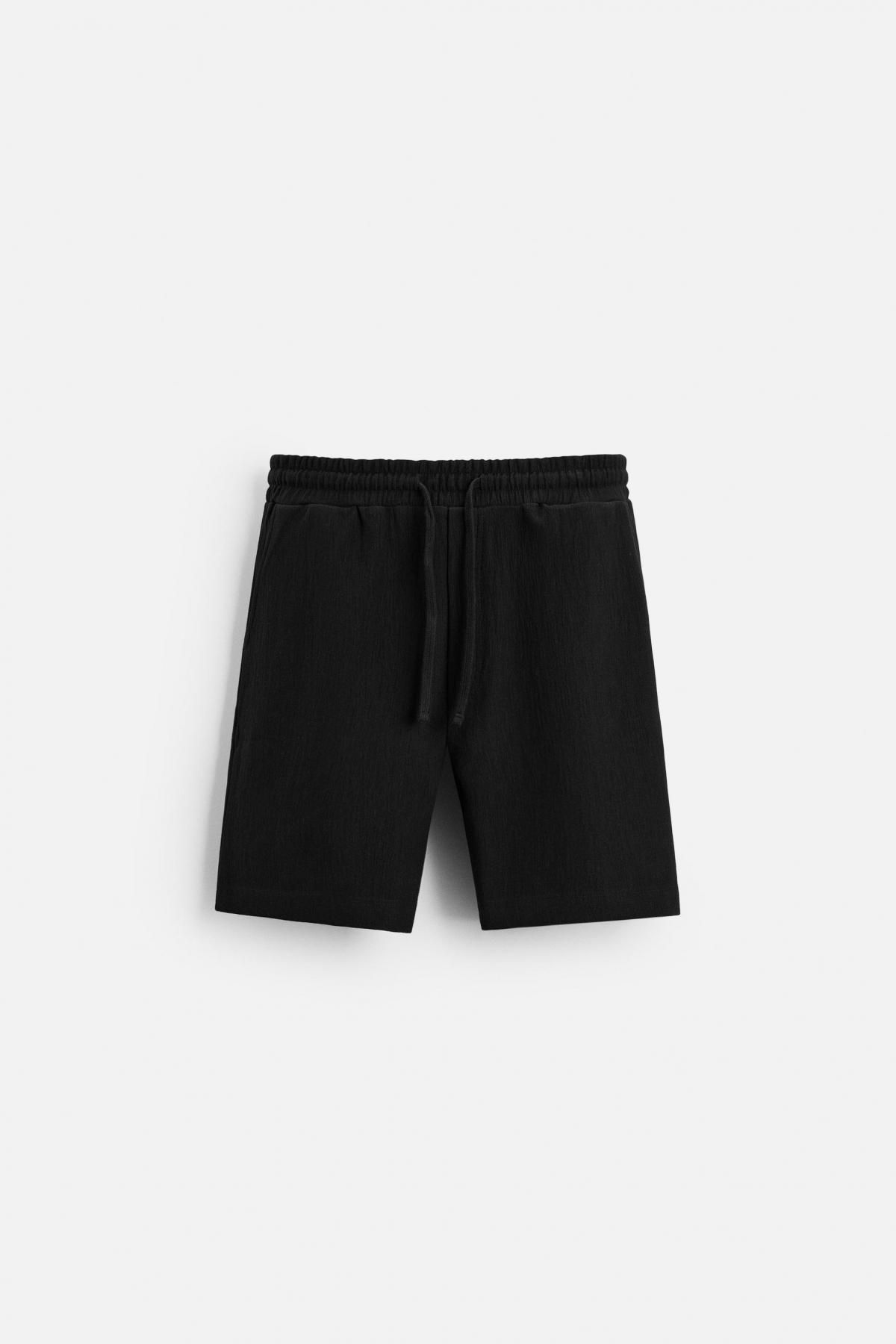 자라 텍스처 조거 버뮤다 쇼츠 3992/406 BLACK - 메인 이미지