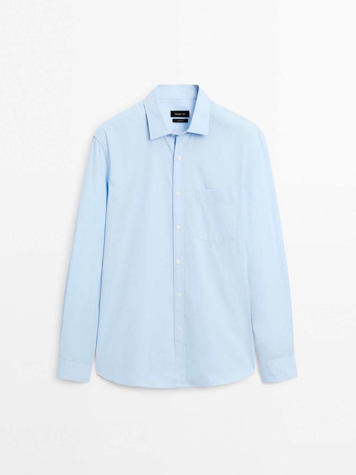 마시모두띠 레귤러핏 100 코튼 스카이 블루 긴팔 셔츠 0148/600 SKY BLUE - 상품 이미지