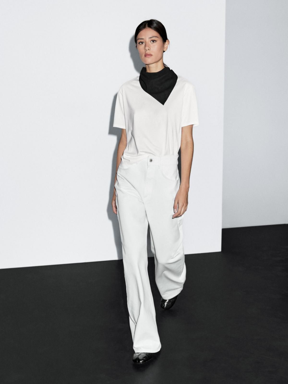 마시모두띠 베이직 오버핏 라운드넥 반팔 티셔츠 6802/206 OFF WHITE - 상세 이미지 2