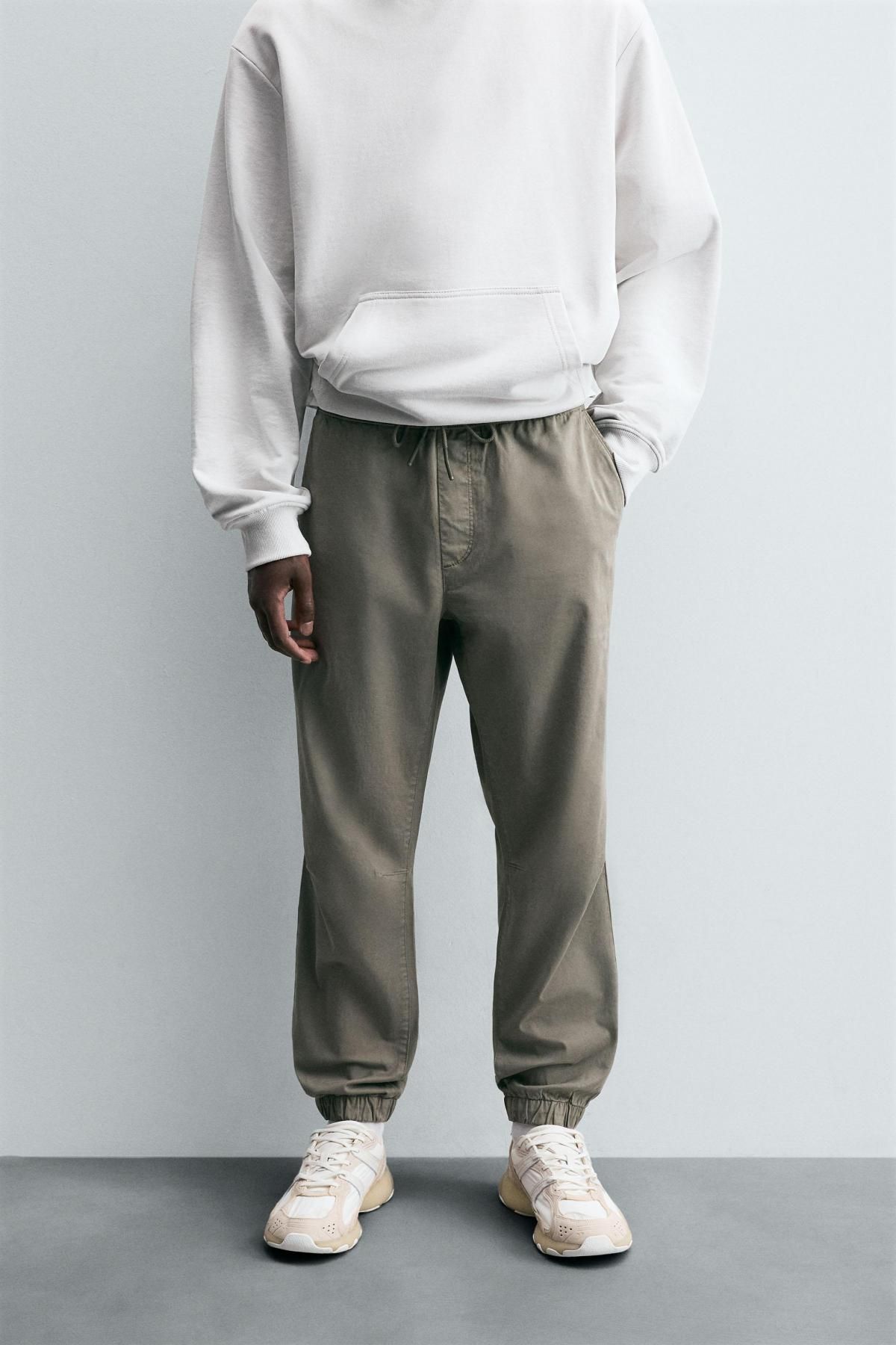자라 슬림핏 테크니컬 조거 웨이스트 팬츠 6786/320 LIGHT KHAKI - 상세 이미지 3