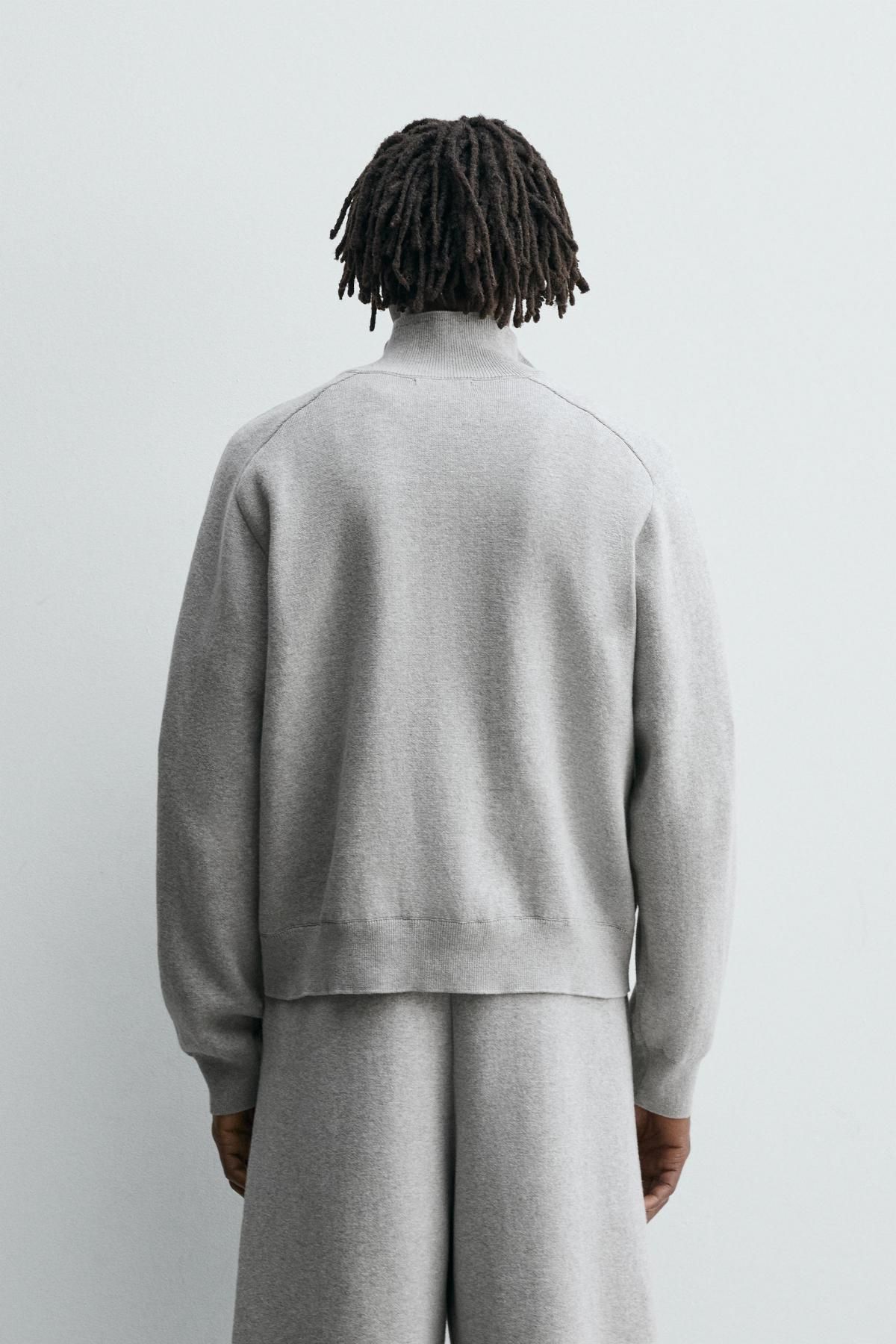 자라 테크니컬 라이트그레이 집업 가디건 4696/312 GREY MARL - 상세 이미지 4