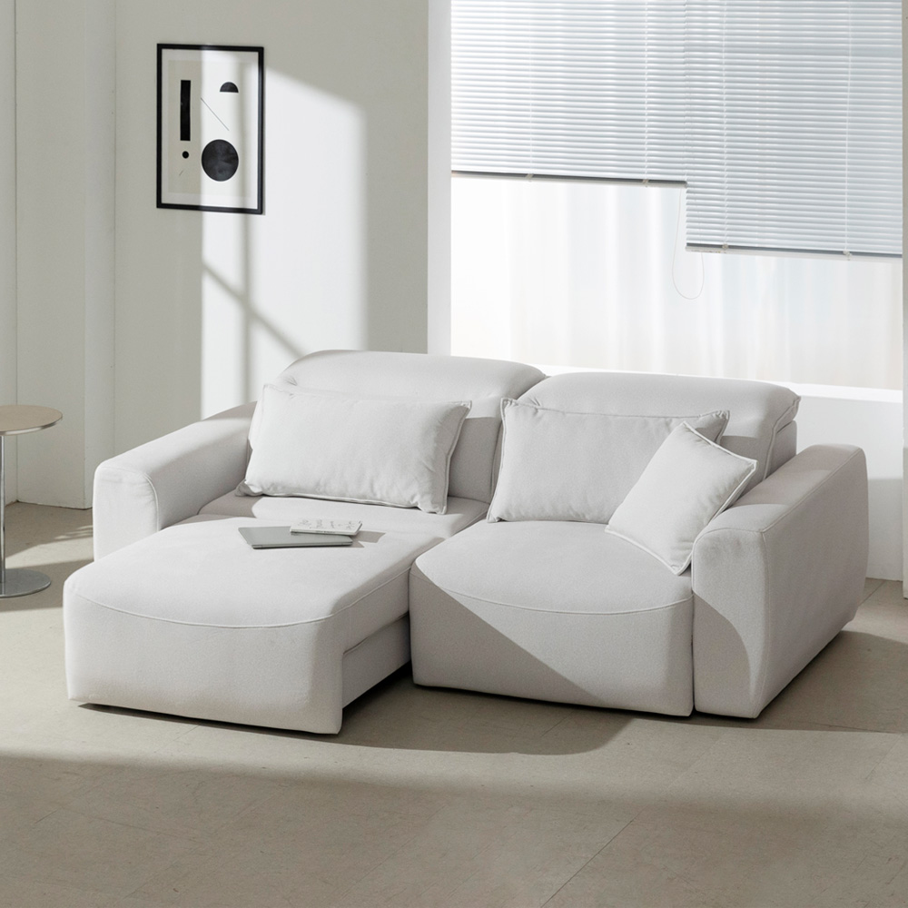 테로스 리클라이너 쇼파 슬라이드 무빙 모션소파 아이보리, 3인용