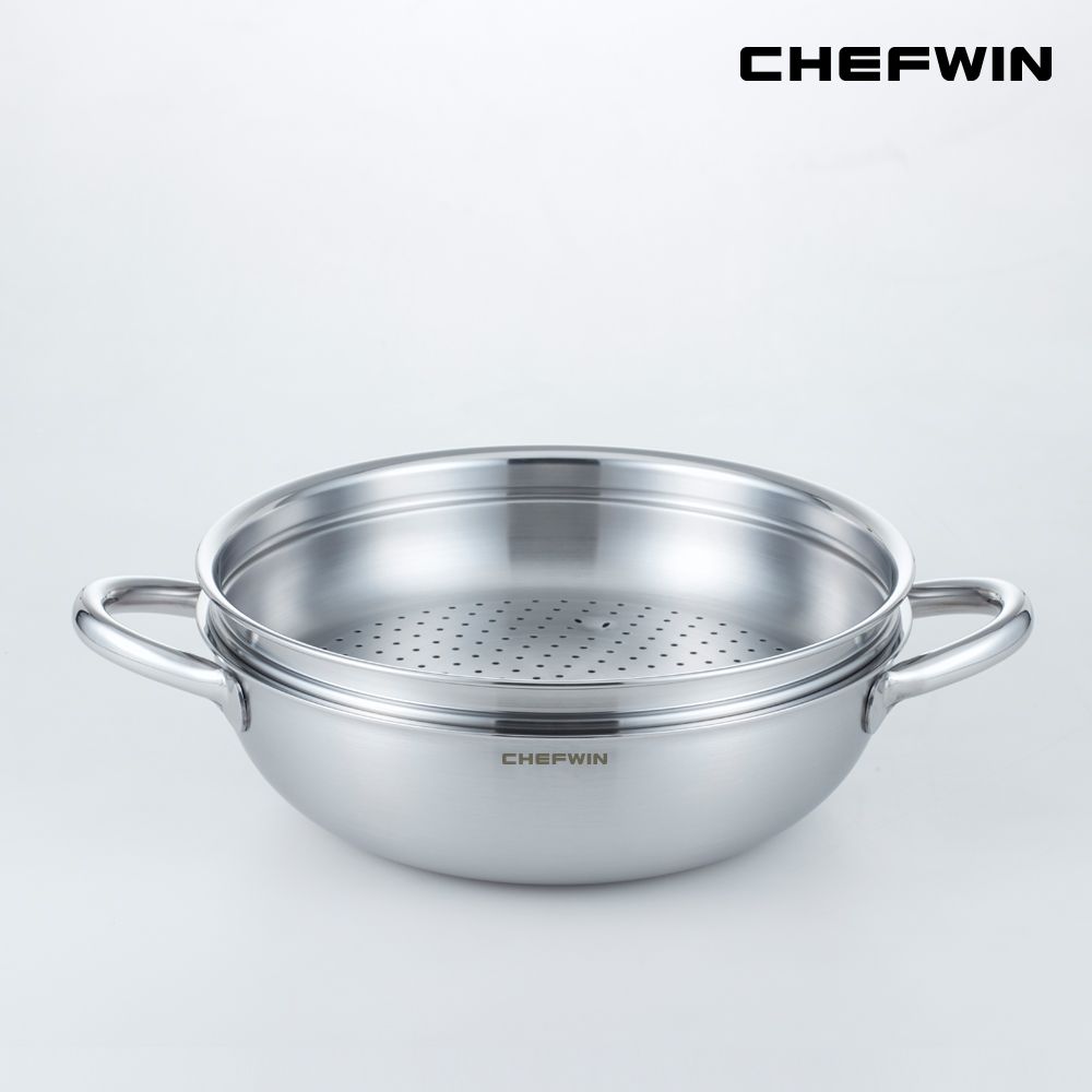 쉐프윈 316 통5중 볶음팬 스텐웍 인덕션 궁중팬 조리팬 28cm - 상세 이미지 3