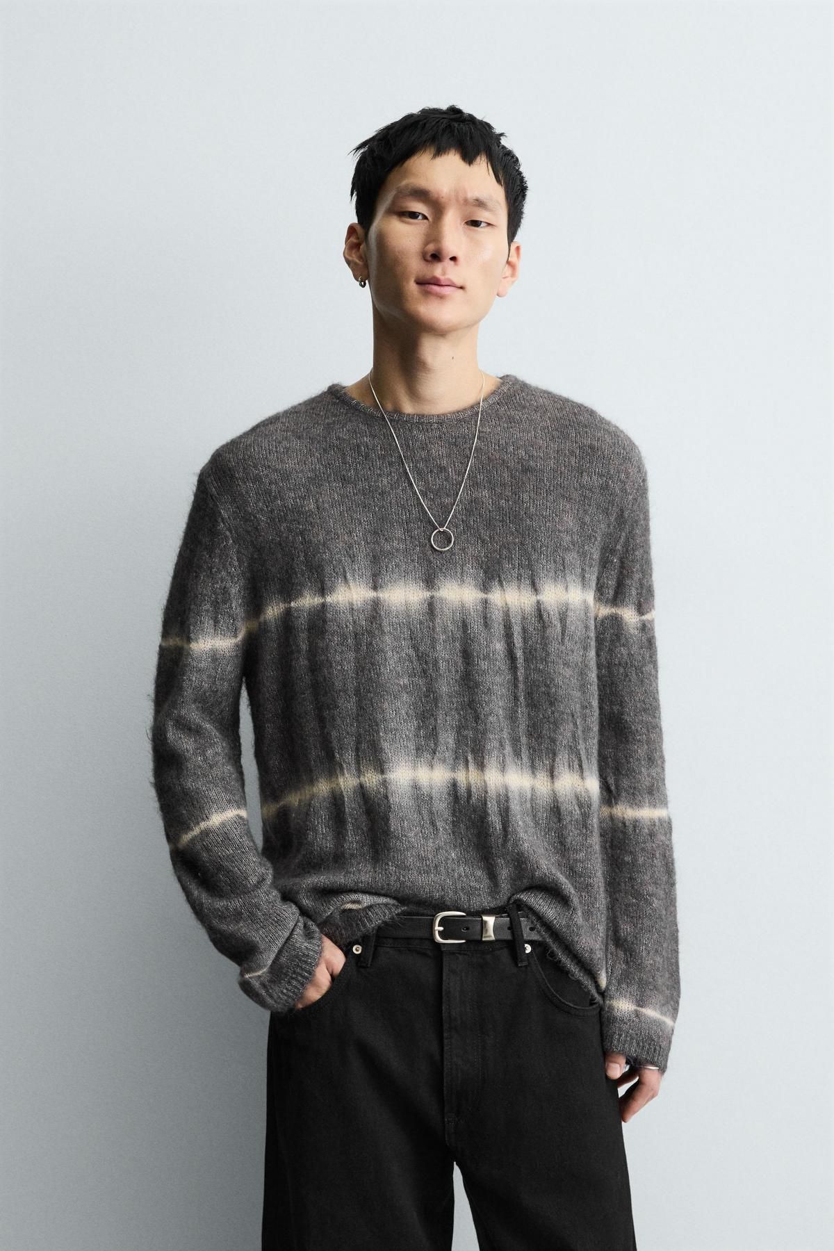 자라 타이다이 라운드넥 니트 스웨터 9598/331 SEA GREEN - 상세 이미지 3