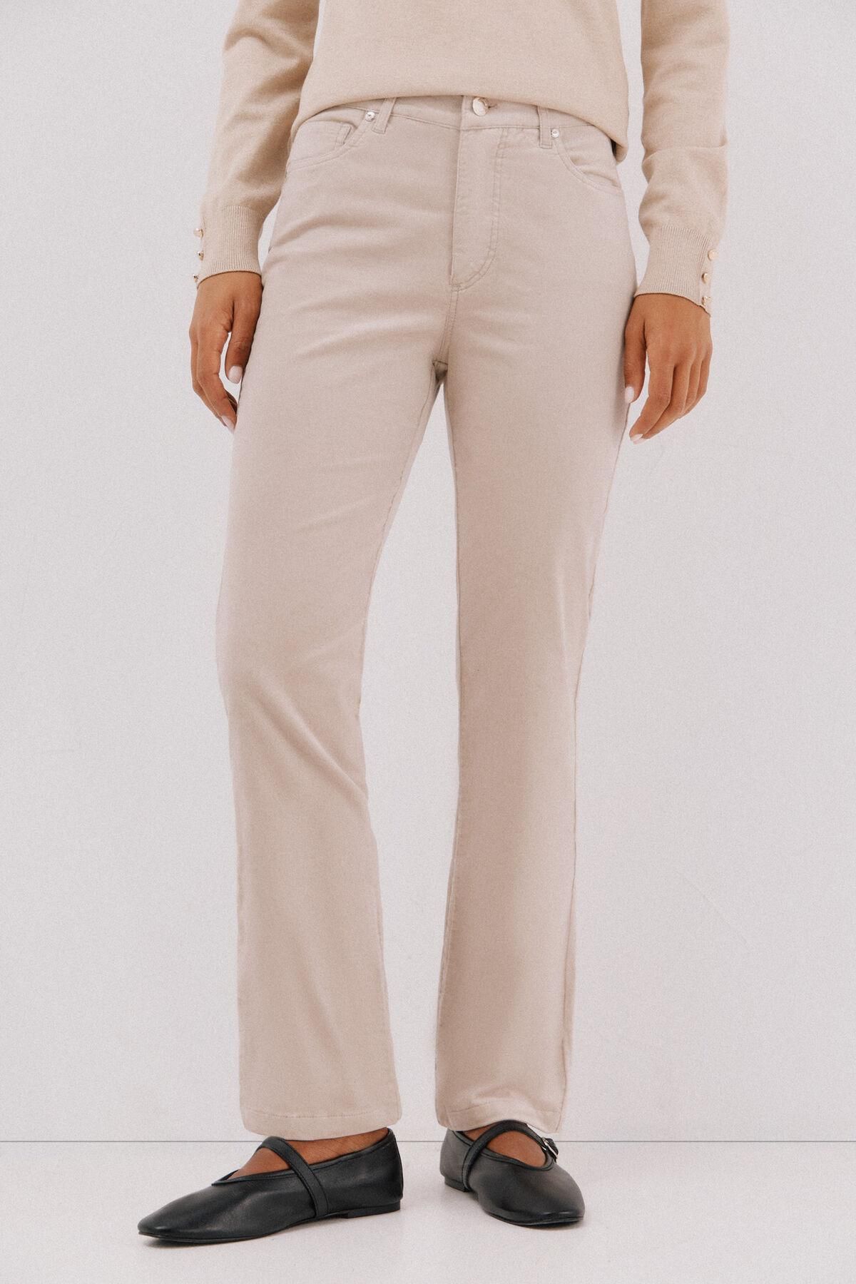 꼬르떼피엘 벨벳 컴포트 슬림핏 팬츠 8722329 BEIGE - 상품 이미지