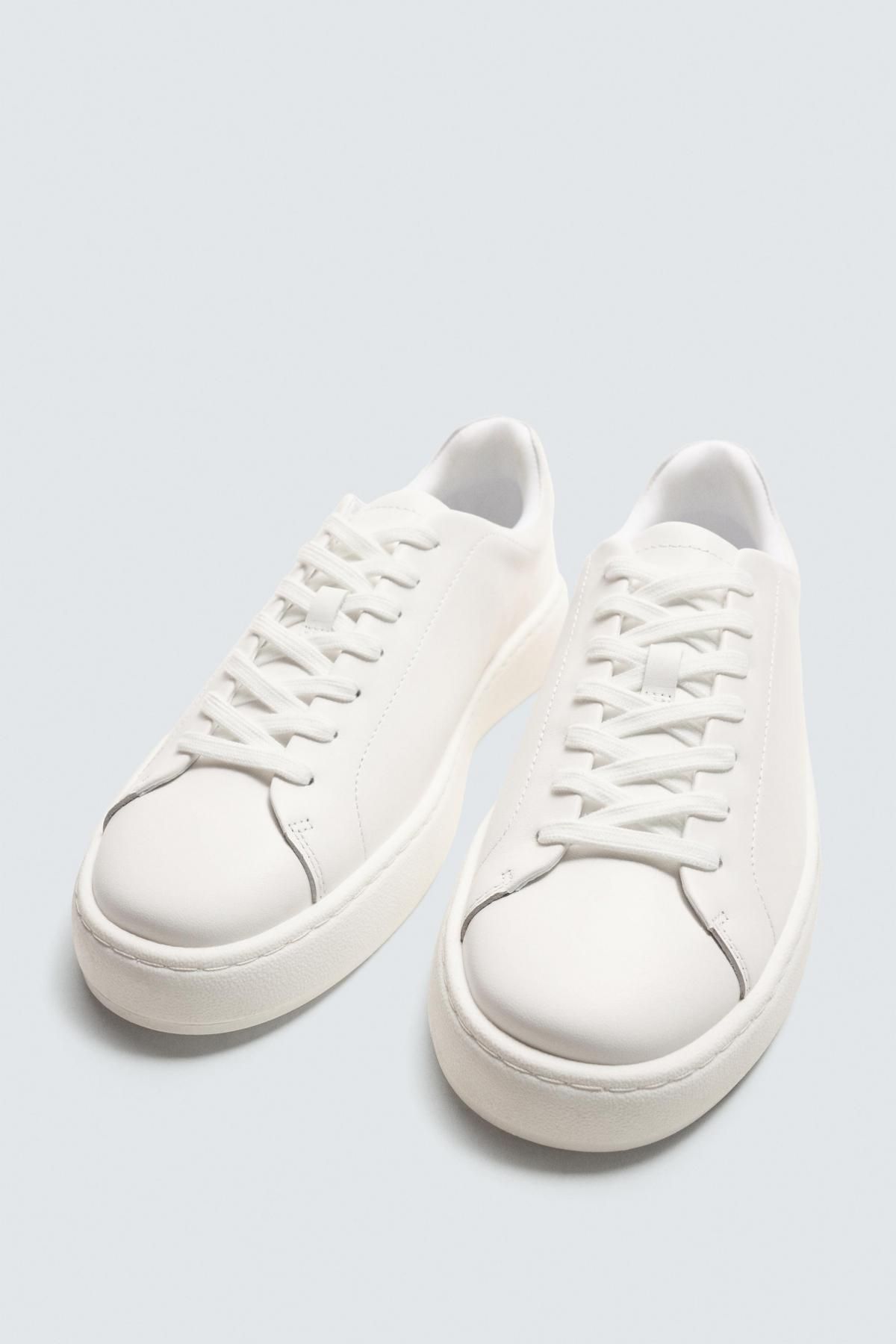 자라 청키 모노크롬 레더 테크니컬 스니커즈 2290/620 WHITE - 상세 이미지 5