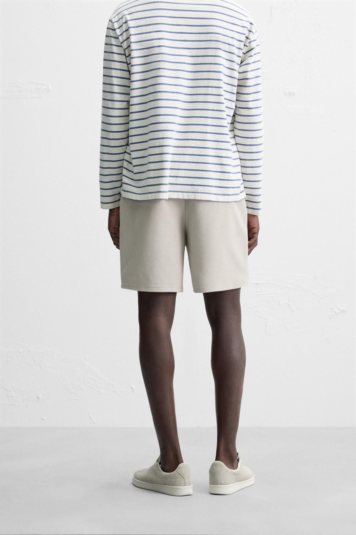 자라 텍스쳐드 컴포트 버뮤다 쇼츠 7484/408 BEIGE - 상세 이미지 4