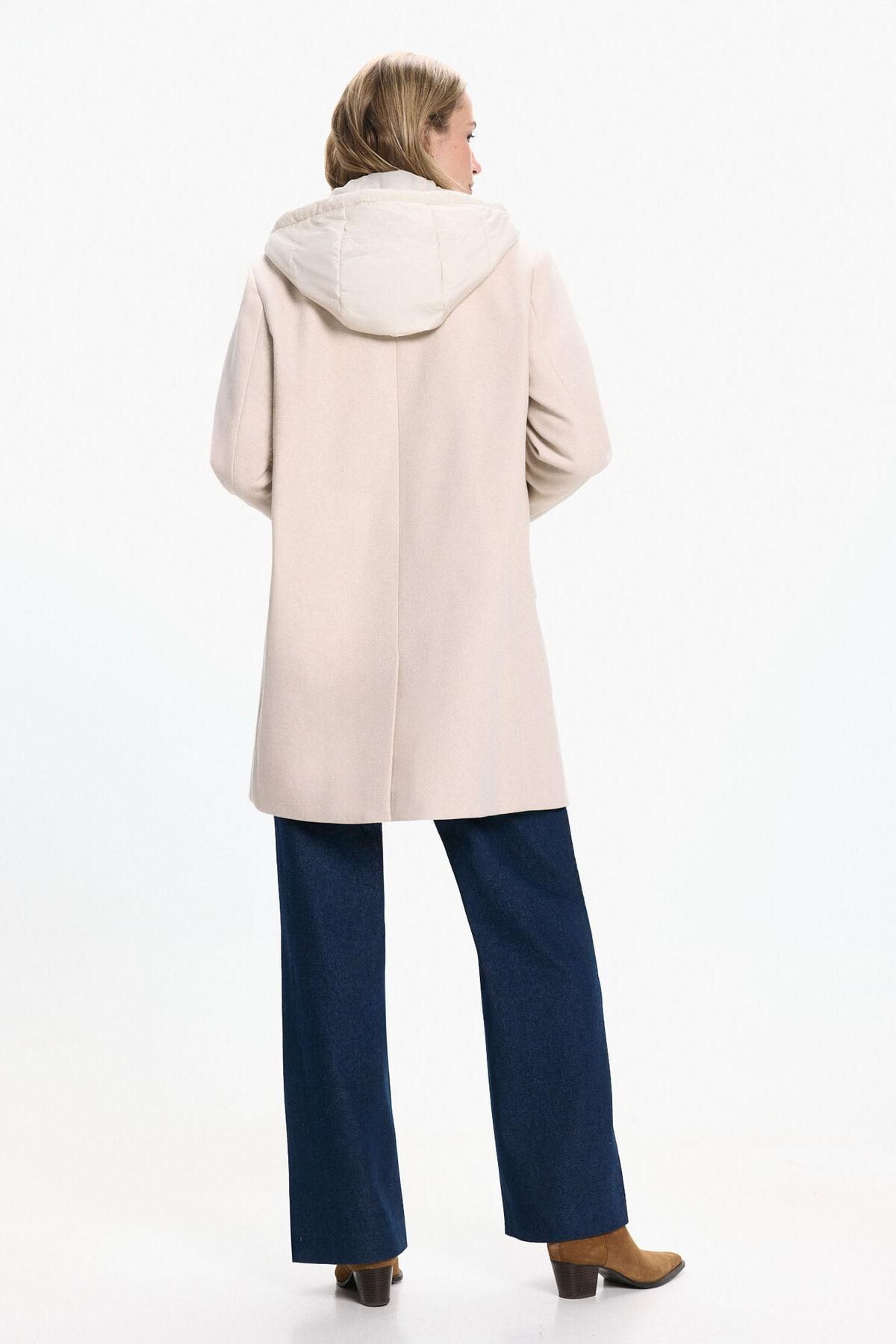 베로모다 테크니컬 후드 탈부착 롱 울코트 6432549 BEIGE - 상세 이미지 5