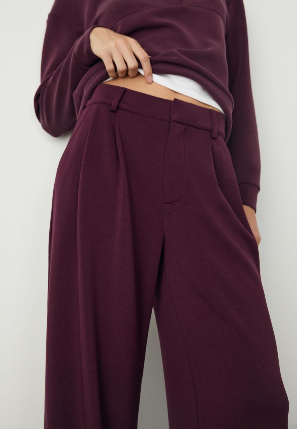 스트라디바리우스 소프트 와이드핏 테크니컬 슬랙스 팬츠 4537/403 PURPLE - 상세 이미지 2