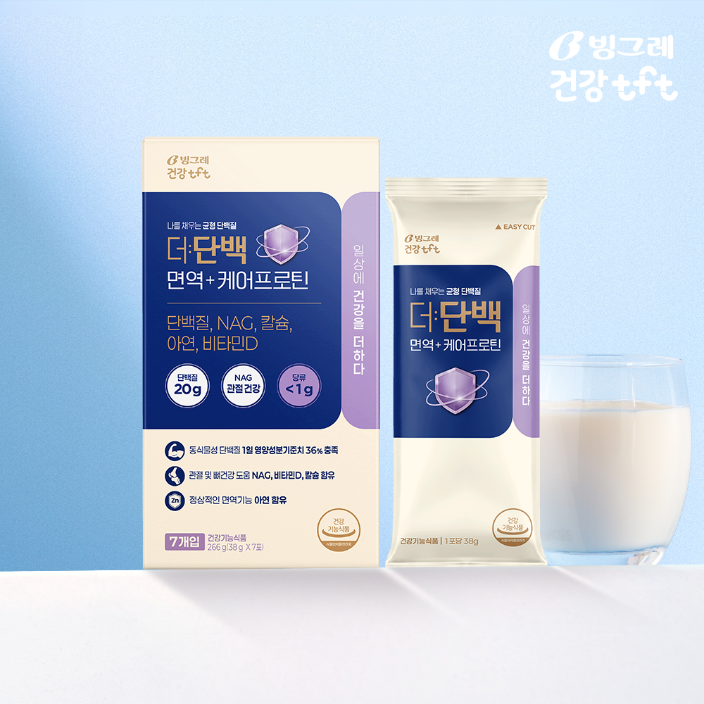 더단백 면역+ 케어프로틴 단백질쉐이크 곡물맛 7포, 13개 - 상세 이미지 4