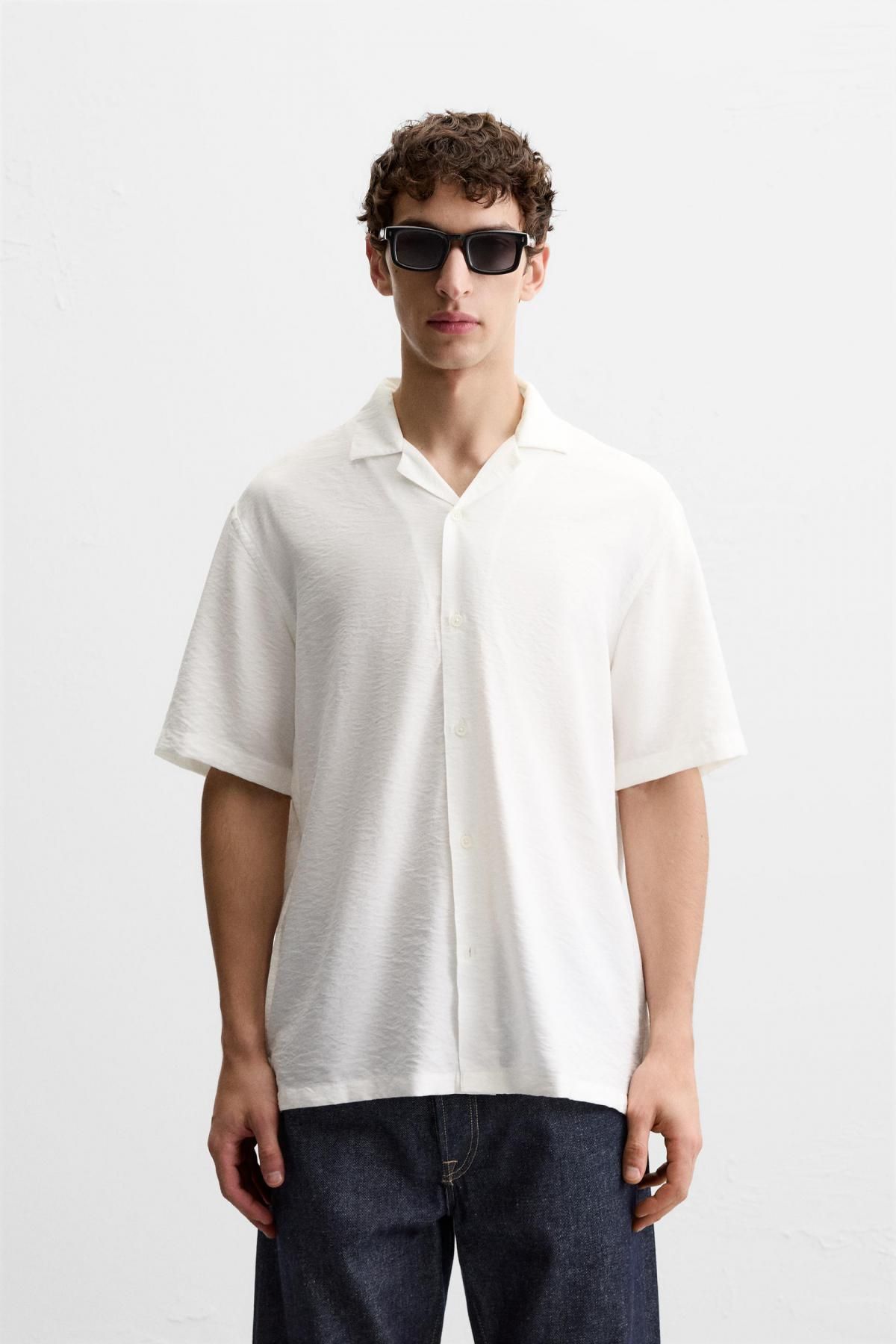 자라 릴렉스핏 플루이드 셔츠 7545/400 WHITE - 상세 이미지 3