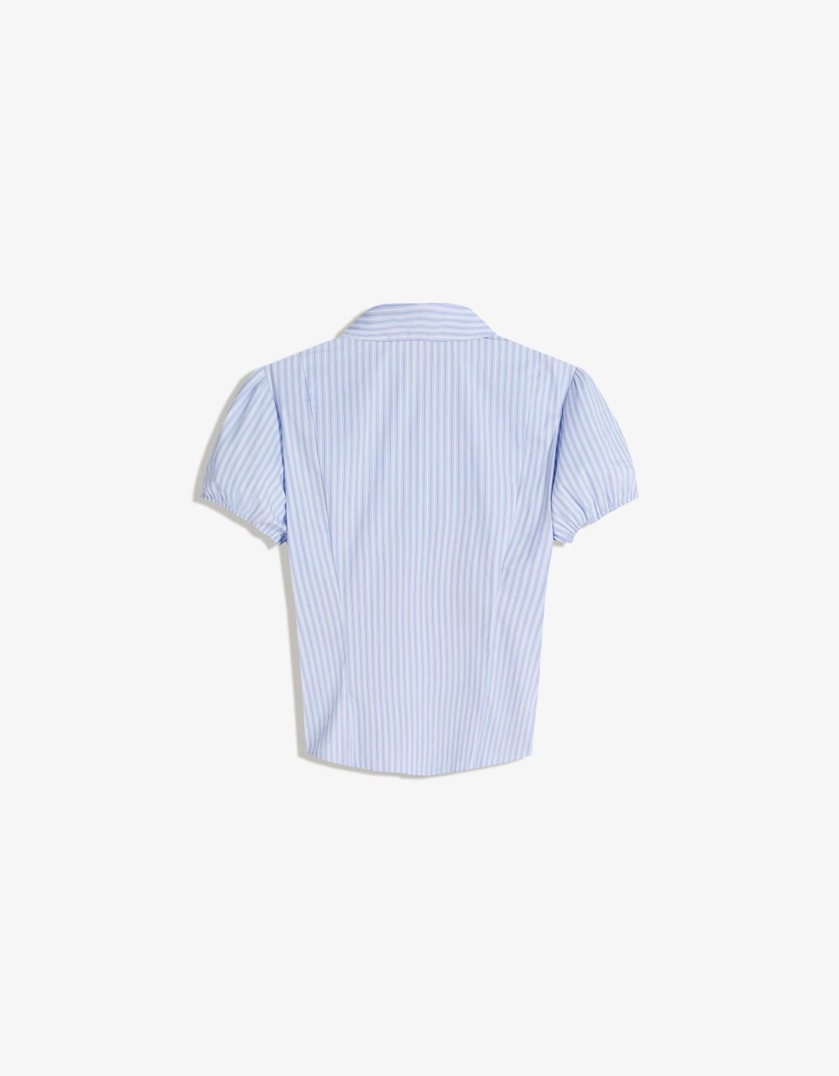 버쉬카 스트라이프 베이직 반팔 셔츠 6268/008 LIGHT BLUE - 상세 이미지 3