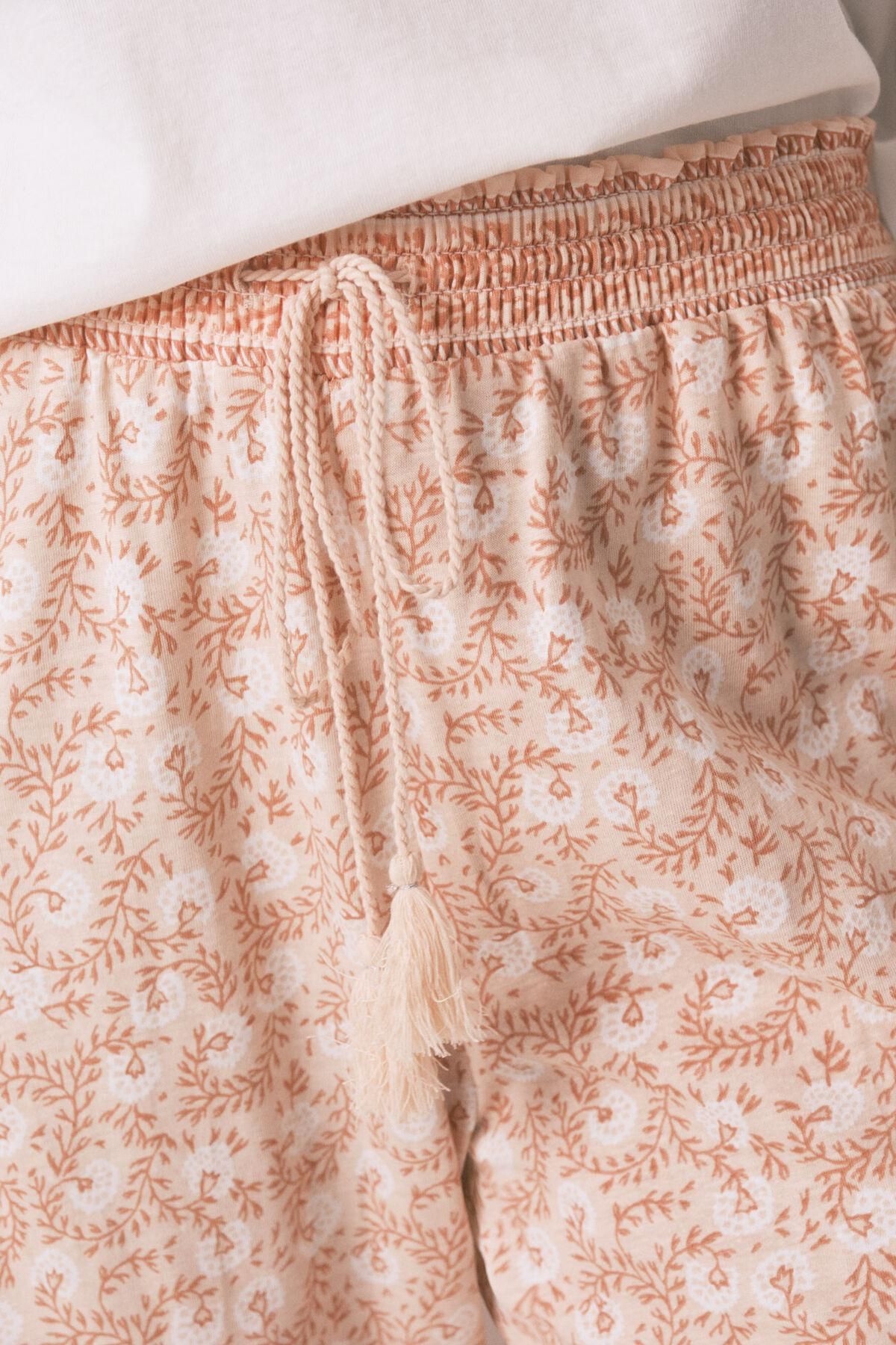 우먼시크릿 플라워 패턴 코튼 조거 팬츠 오렌지 3702250 NARANJA - 상세 이미지 3