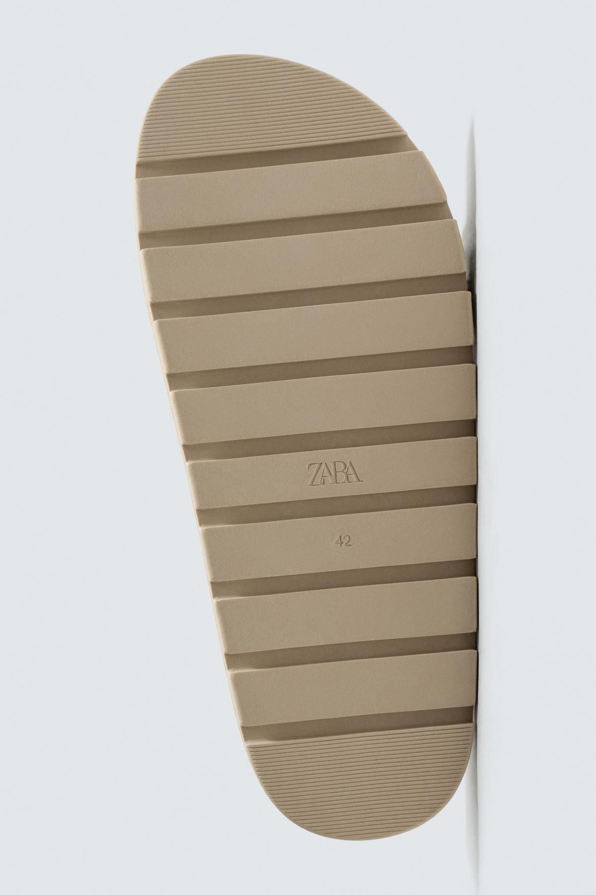 자라 베이지 청키 스트랩 레더 샌들 2722/620 BEIGE - 상세 이미지 4