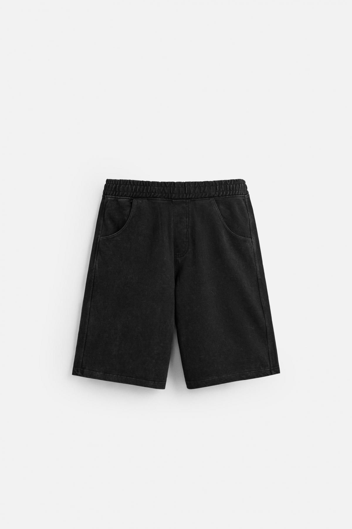 자라 베기핏 조거 밴딩 버뮤다 반바지 4729/999 DARK ANTHRACITE - 상품 이미지