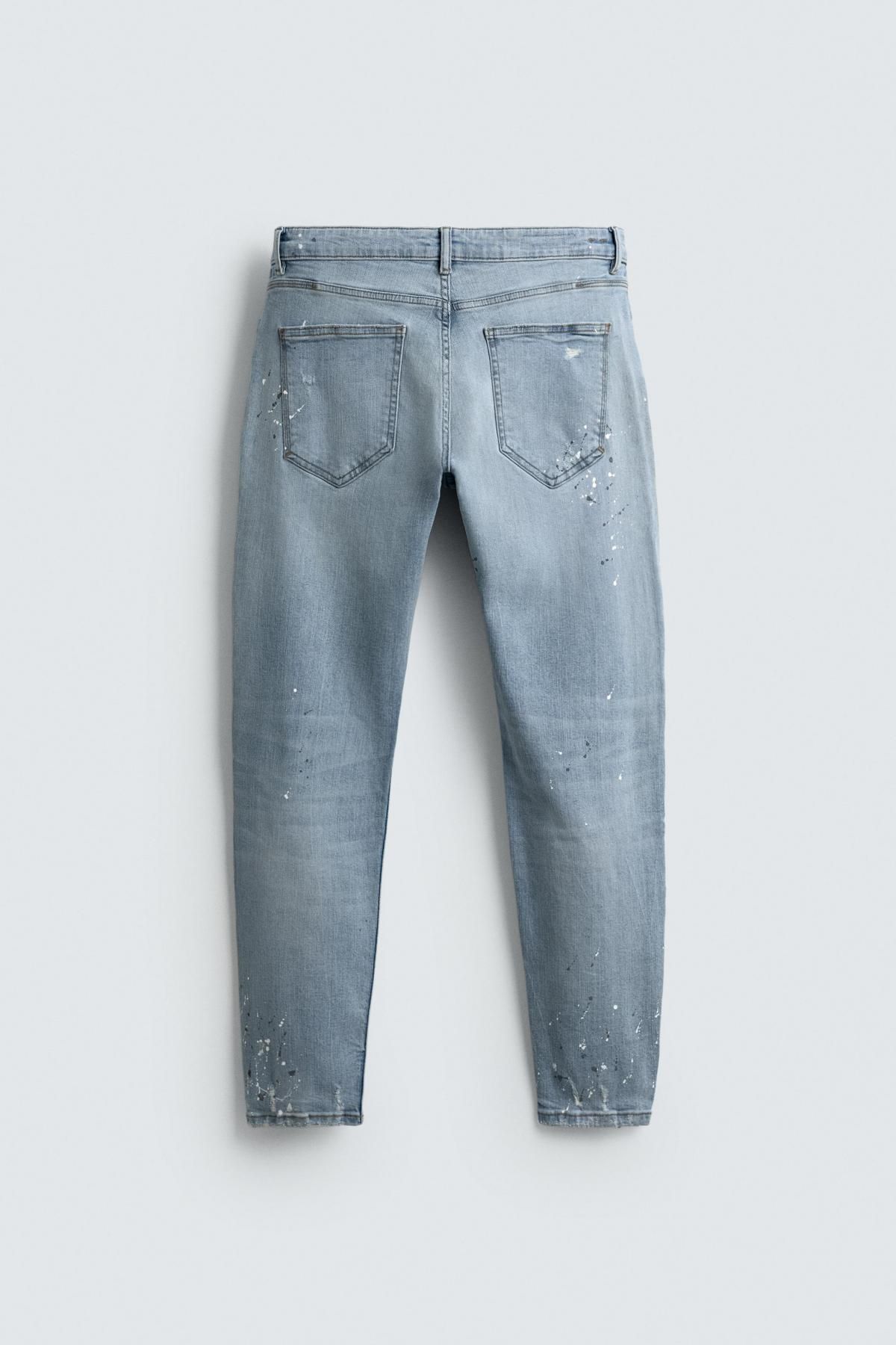 자라 데님 디스트로이드 스키니핏 청바지 8062/388 LIGHT BLUE - 상세 이미지 2