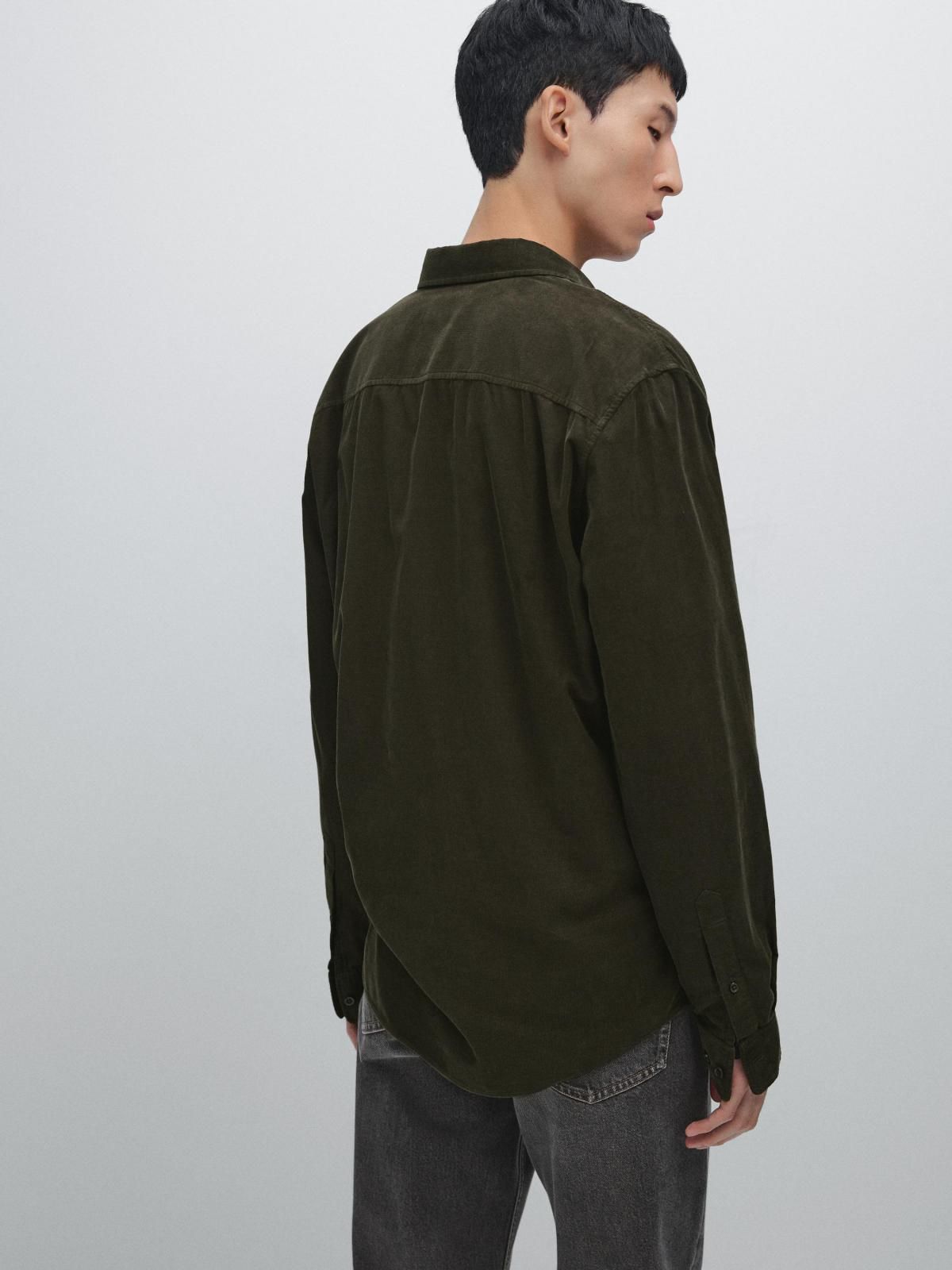 마시모두띠 베이직 코튼 니들코드 레귤러핏 긴팔 셔츠 1790/423 GREEN - 상세 이미지 5