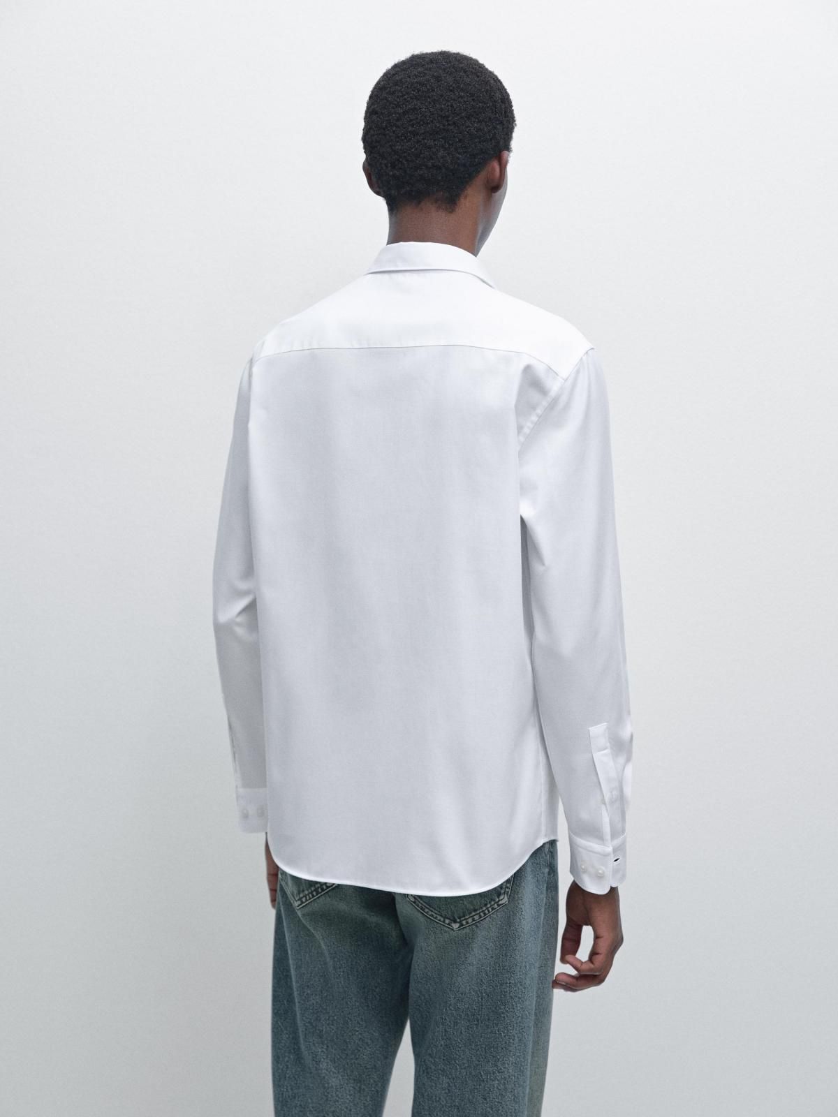 마시모두띠 텍스처 레귤러핏 화이트 긴팔 셔츠 1775/263 WHITE - 상세 이미지 4