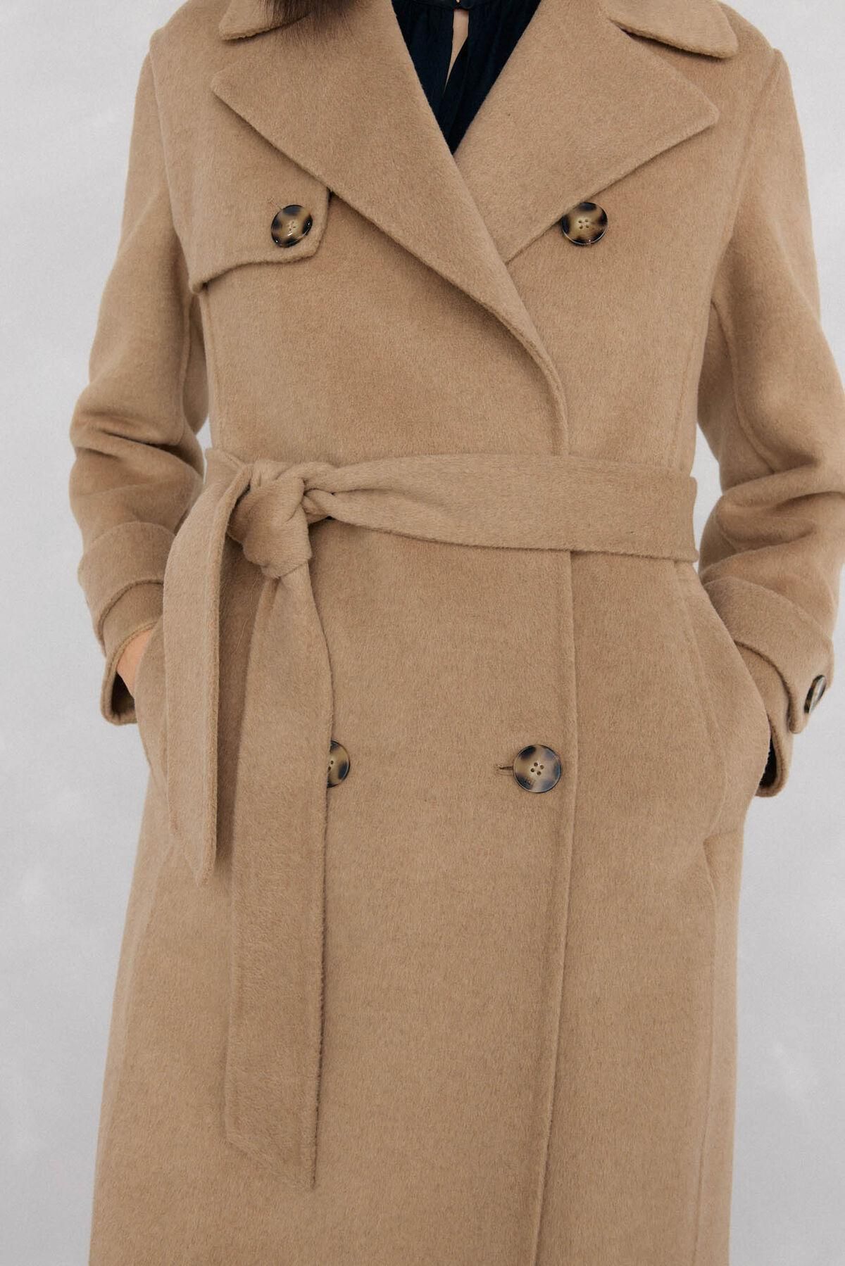 페드로 델 이에로 클래식 더블페이스 롱 트렌치코트 7522237 BEIGE - 상세 이미지 3