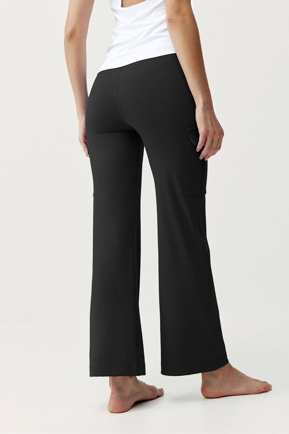 본리빙요가 블랙 스트레이트핏 카고 팬츠 4233656 NEGRO - 상세 이미지 2