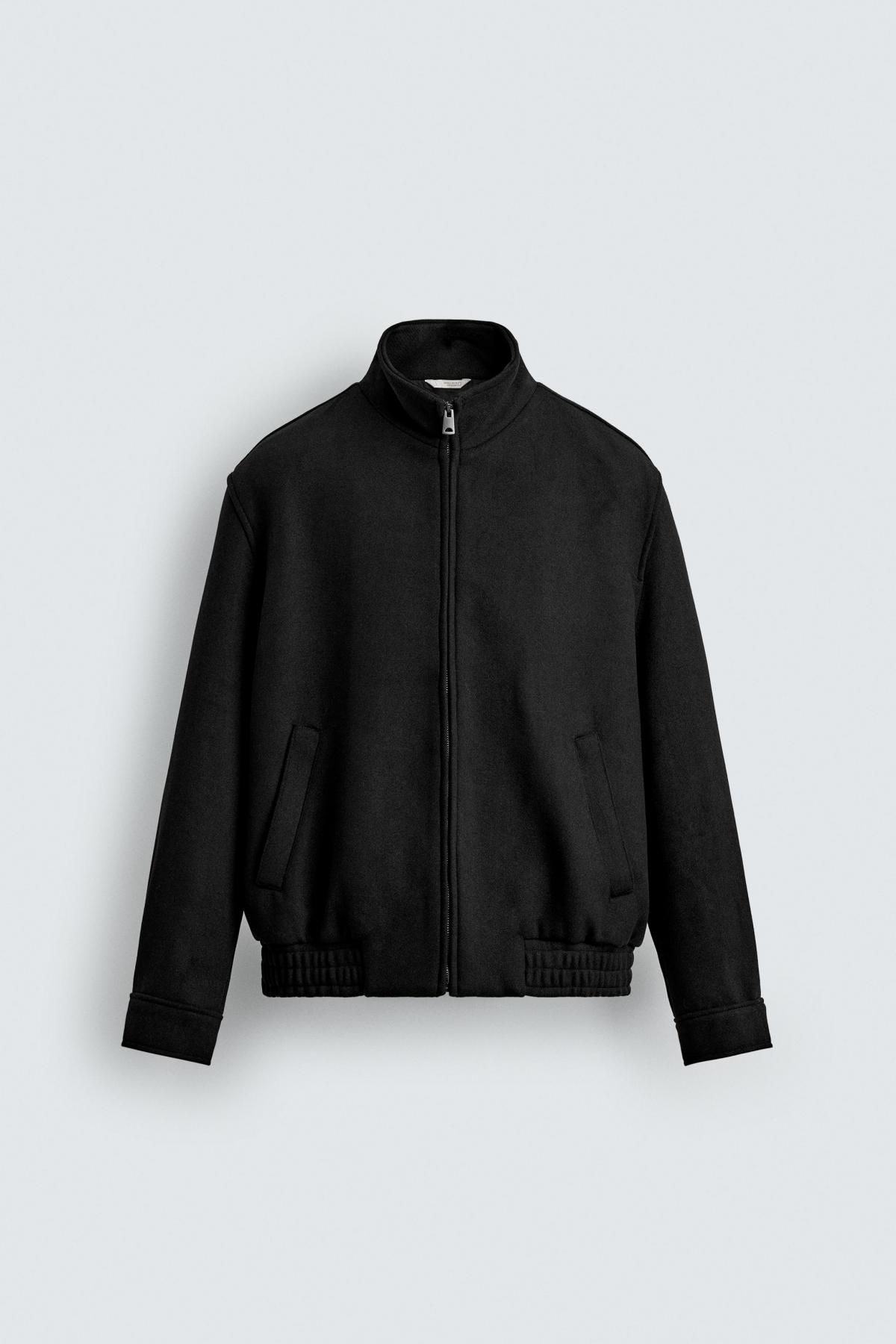 자라 울블렌드 테크니컬 집업 재킷 3286/204 BLACK - 메인 이미지