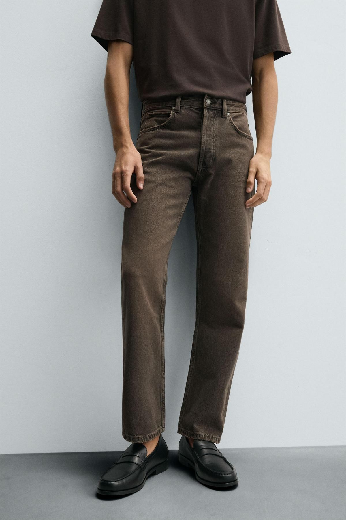 자라 브라운 스트레이트핏 레귤러 데님 진 4048/340 BROWN - 메인 이미지