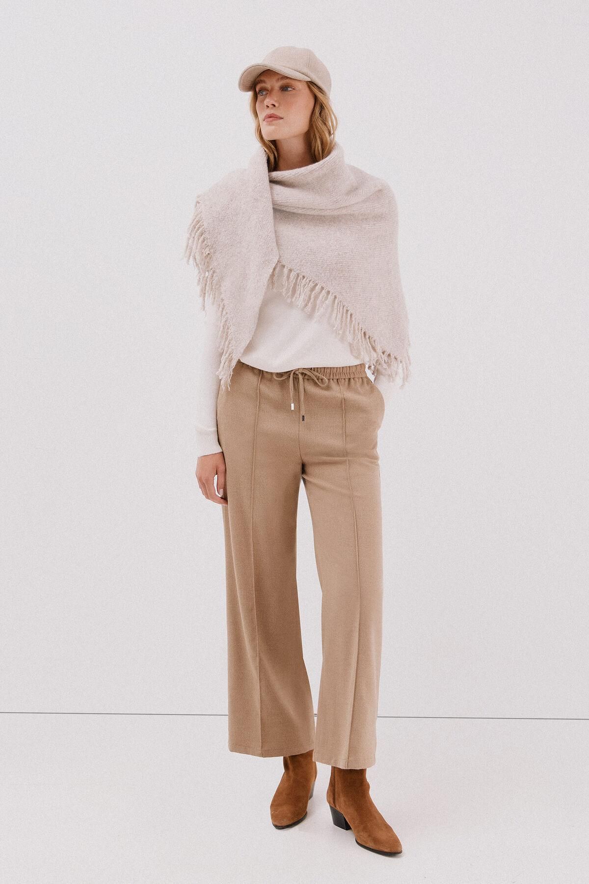 꼬르떼피엘 테크니컬 텍스처 와이드 밴딩 팬츠 8722331 BEIGE - 상세 이미지 2