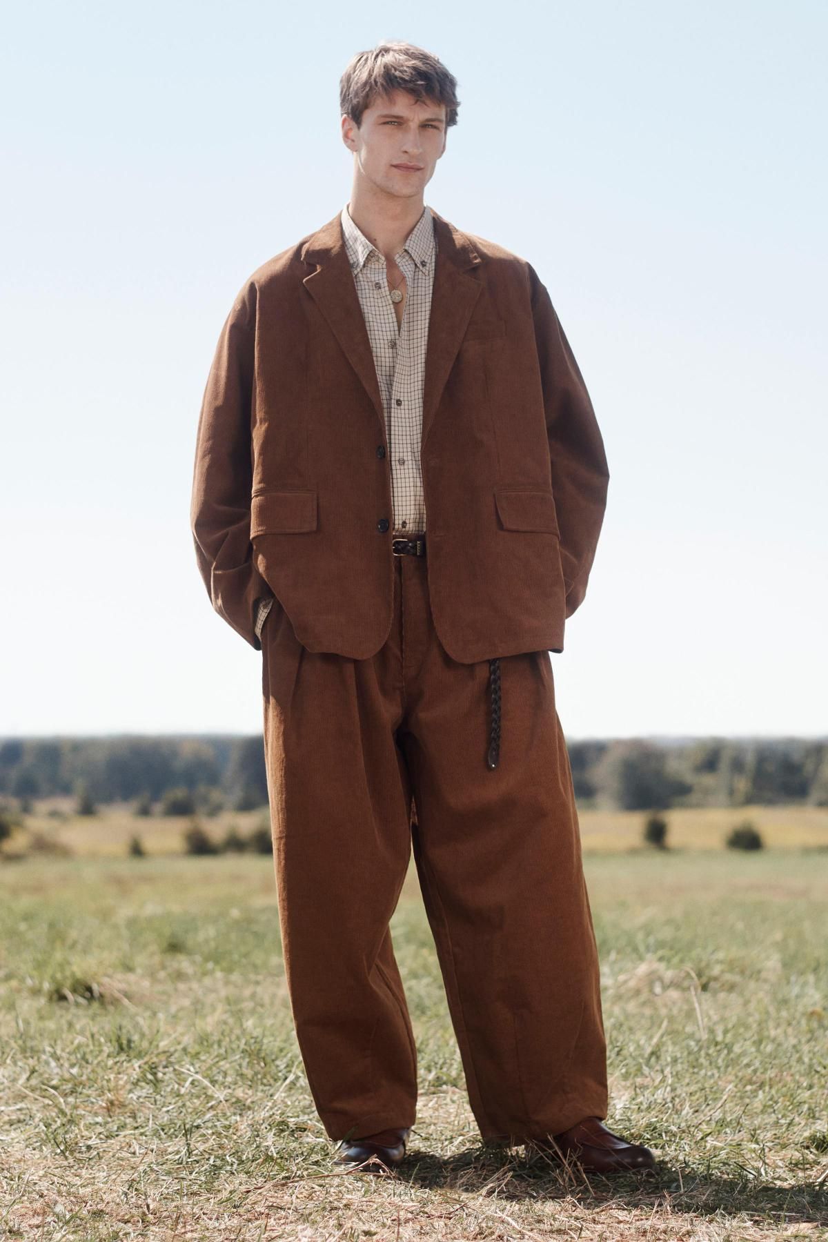 자라 한정판 코듀로이 와이드핏 블레이저 4088/700 BROWN - 상세 이미지 2