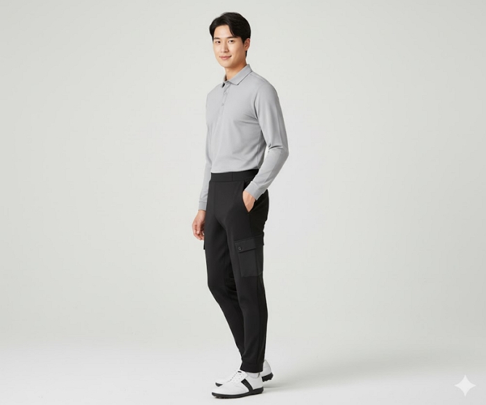 팬텀골프 남성 겨울 조거 포켓형 일상 스포츠 골프 트레이닝 기모 바지 - 상세 이미지 3