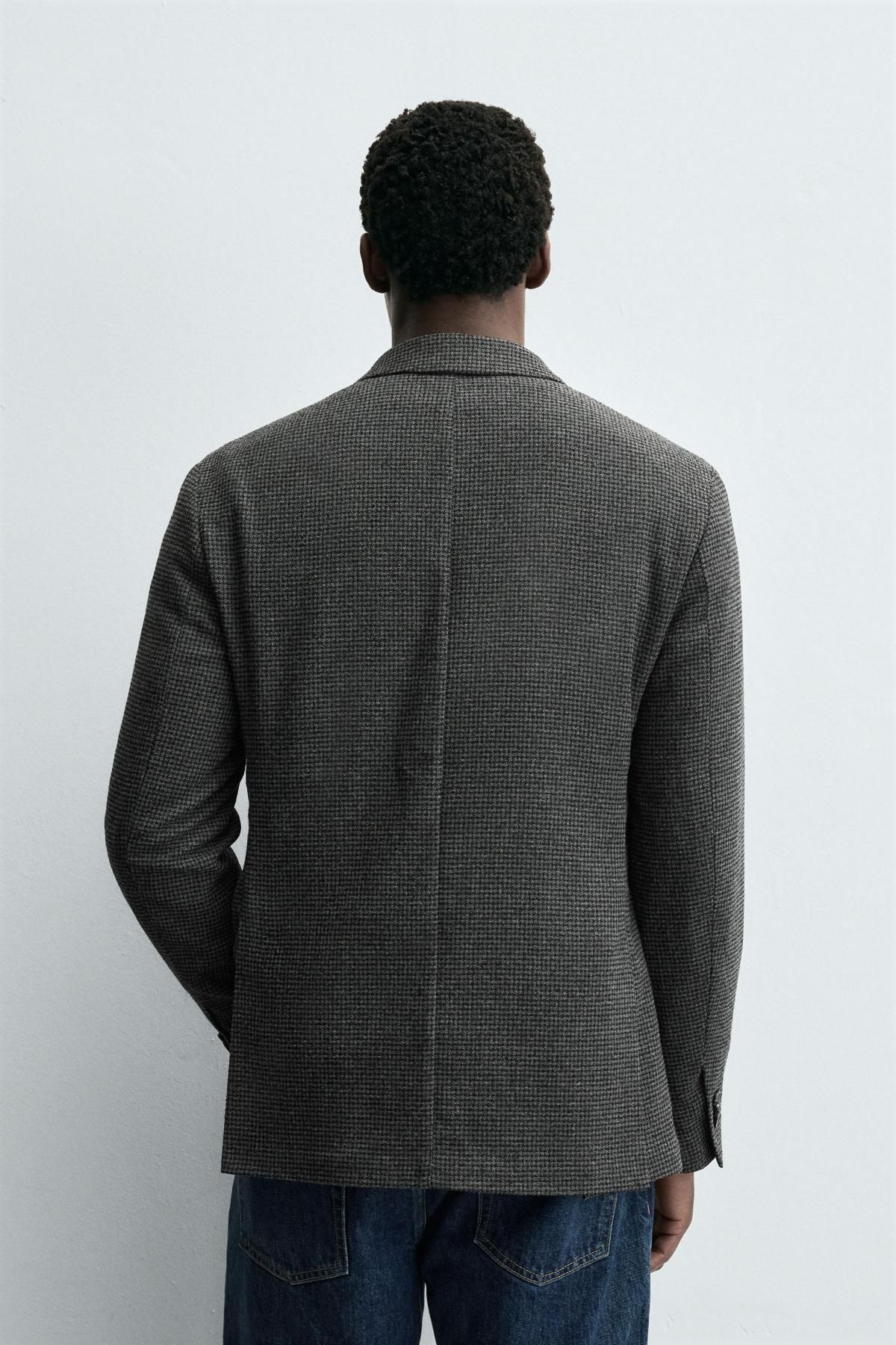 자라 하운드투스 테크니컬 슬림핏 테일러드 재킷 9621/220 ANTHRACITE GREY - 상세 이미지 4