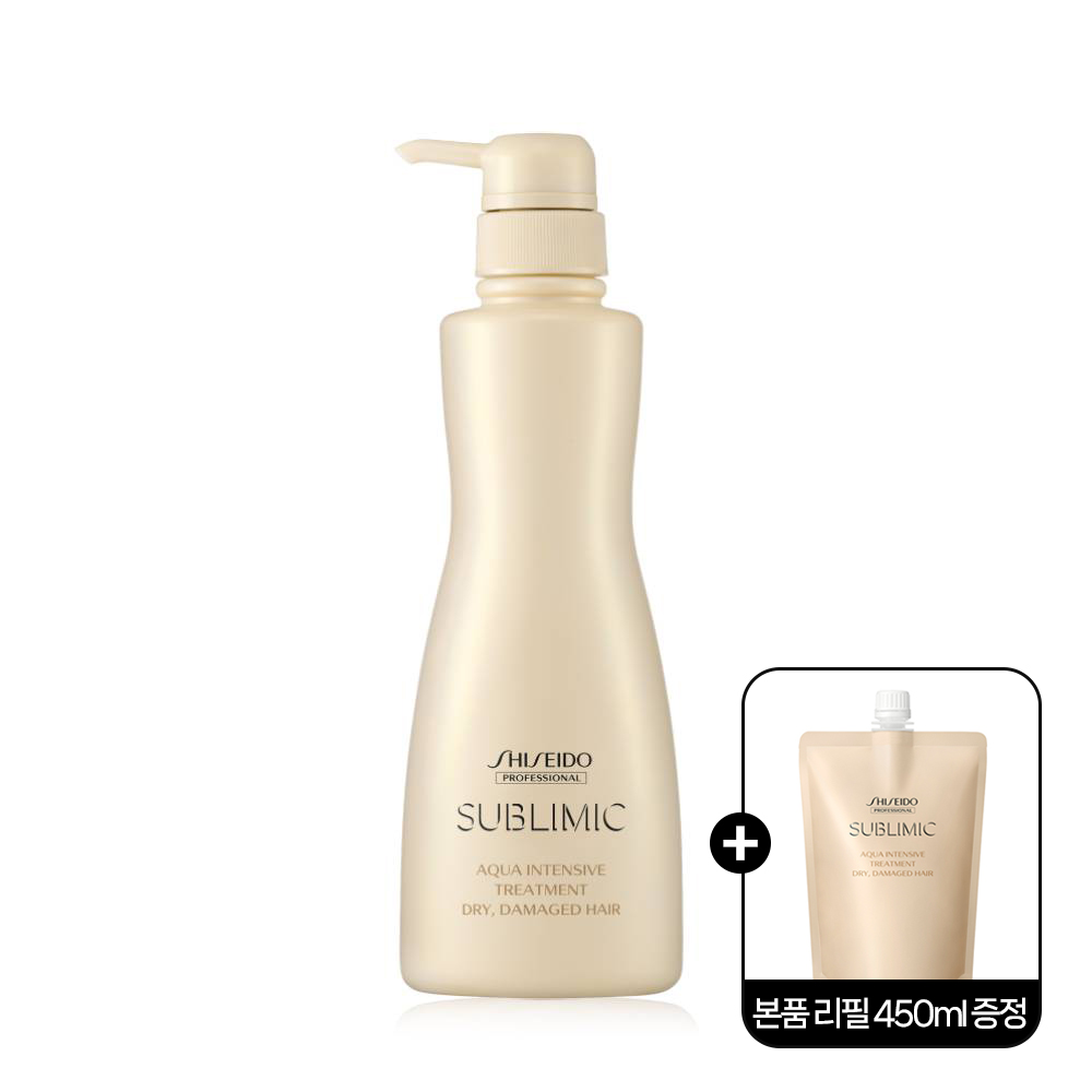 서브리믹 아쿠아 인텐시브 트리트먼트 (DRY) 500g 건조하고 손상된 모발용+리필 450ml 증정 - 상품 이미지