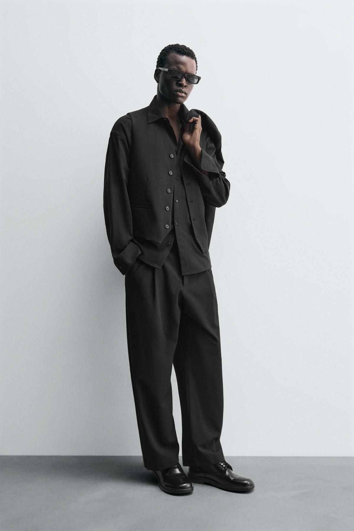 자라 테크니컬 블랙 텍스처 베스트 6861/684 BLACK - 상세 이미지 5