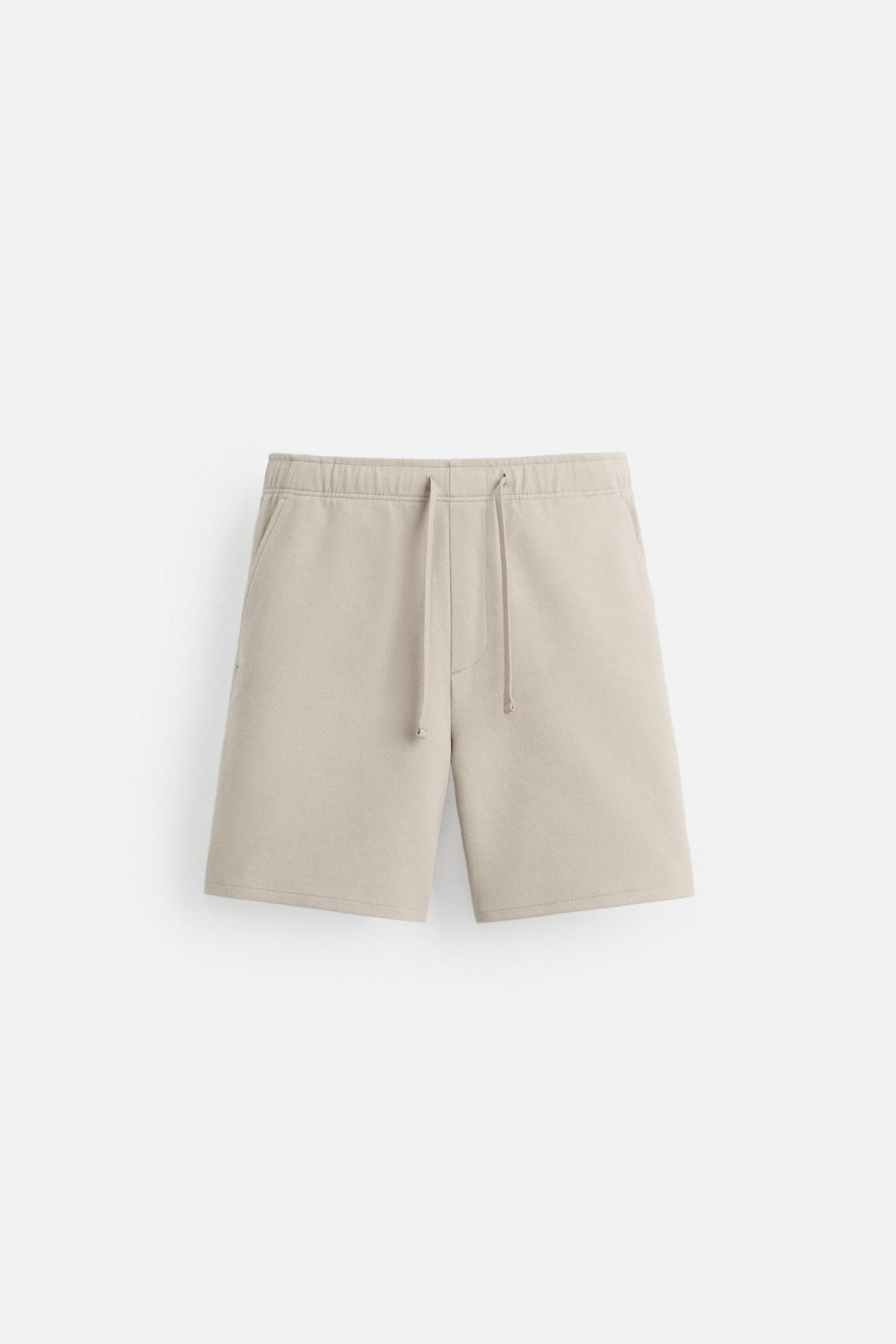 자라 텍스쳐드 컴포트 버뮤다 쇼츠 7484/408 BEIGE - 메인 이미지