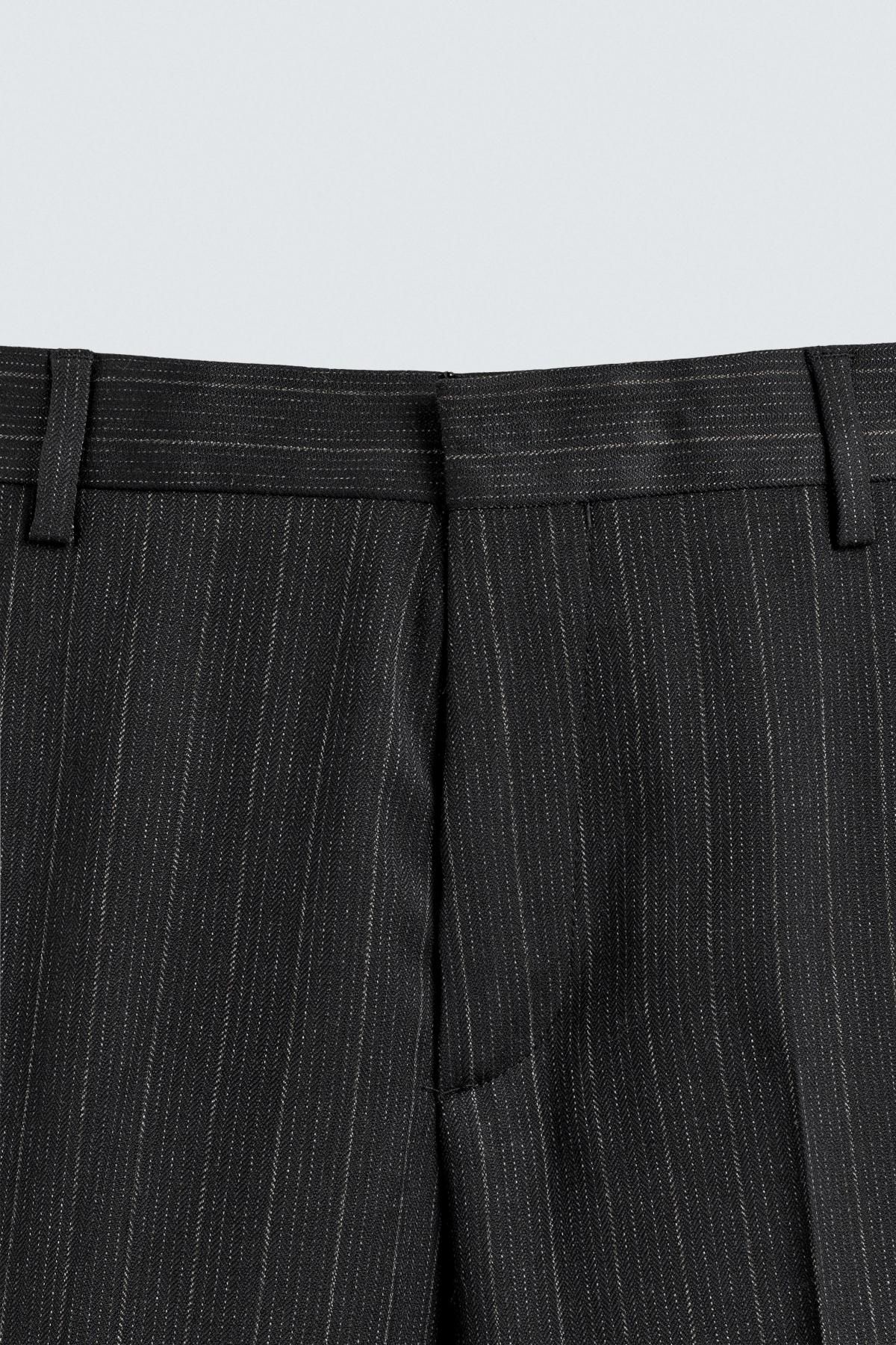 자라 스트라이프 테일러드 슬림핏 정장 팬츠 5955/549 STRIPED - 상세 이미지 3