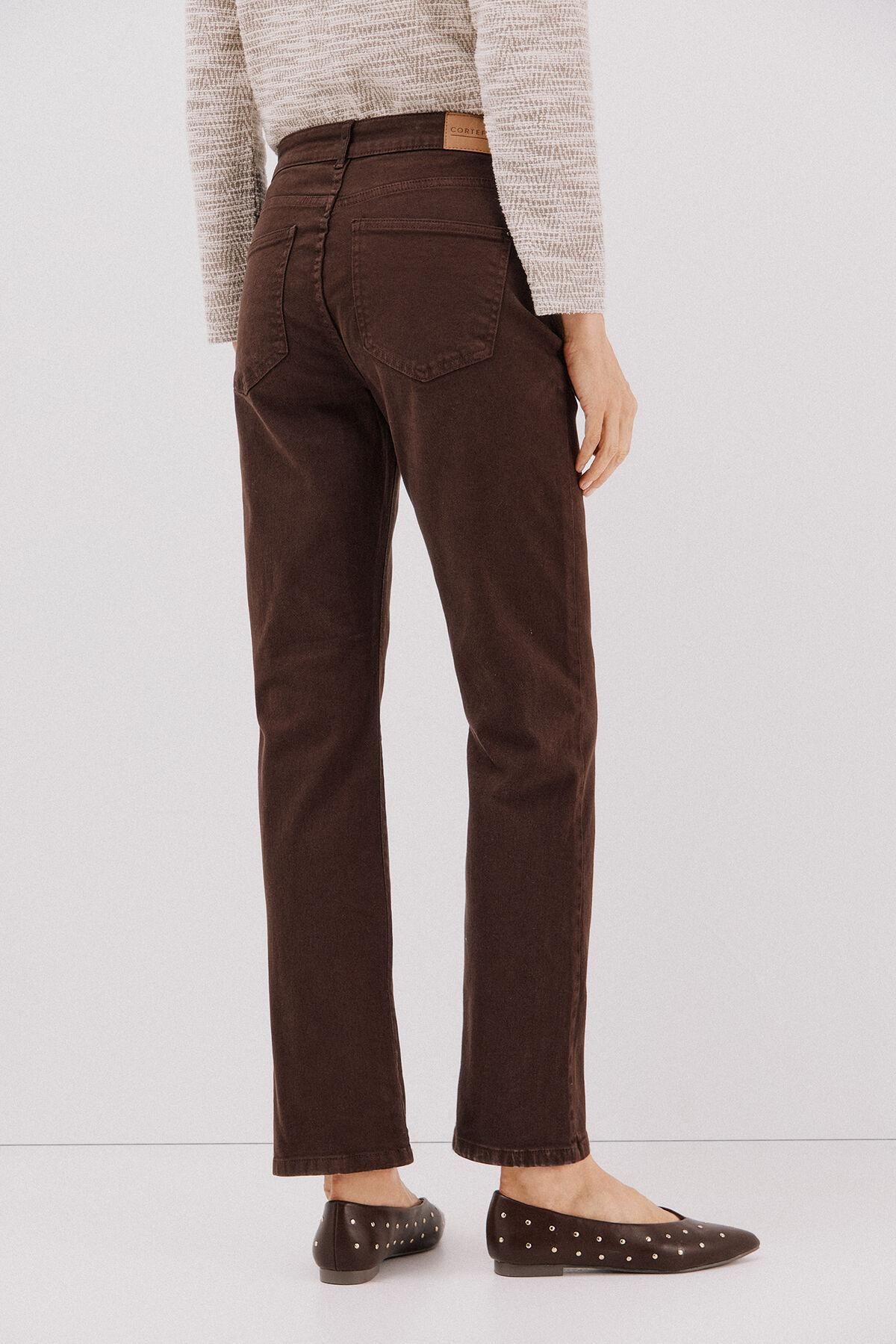 꼬르떼피엘 데일리 스트레이트핏 브라운 데님 청바지 8141299 MARRON OSCURO - 상세 이미지 4
