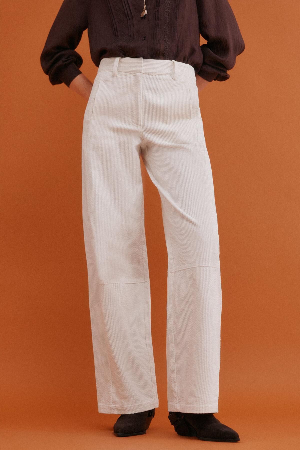 호스 인트로피아 트렌디 하이웨이스트 와이드 팬츠 6542839 MARFIL - 상품 이미지