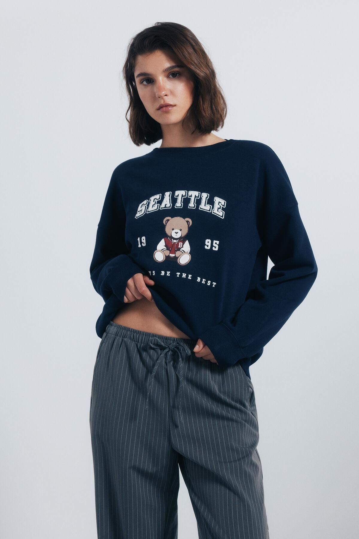 스프링필드 스트라이프 와이드 조거 팬츠 6832069 GRIS - 상세 이미지 3