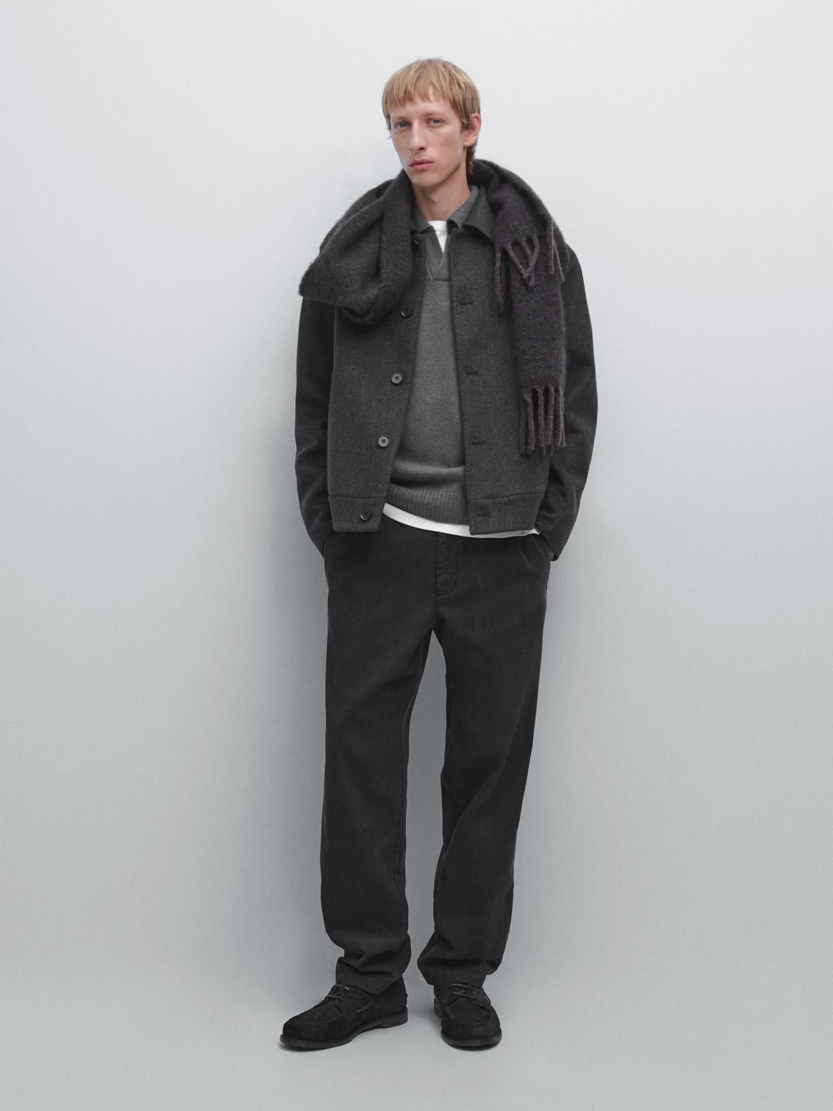 마시모두띠 미니멀 울블렌드 숏 재킷 2837/382 DARK GREY - 상세 이미지 2